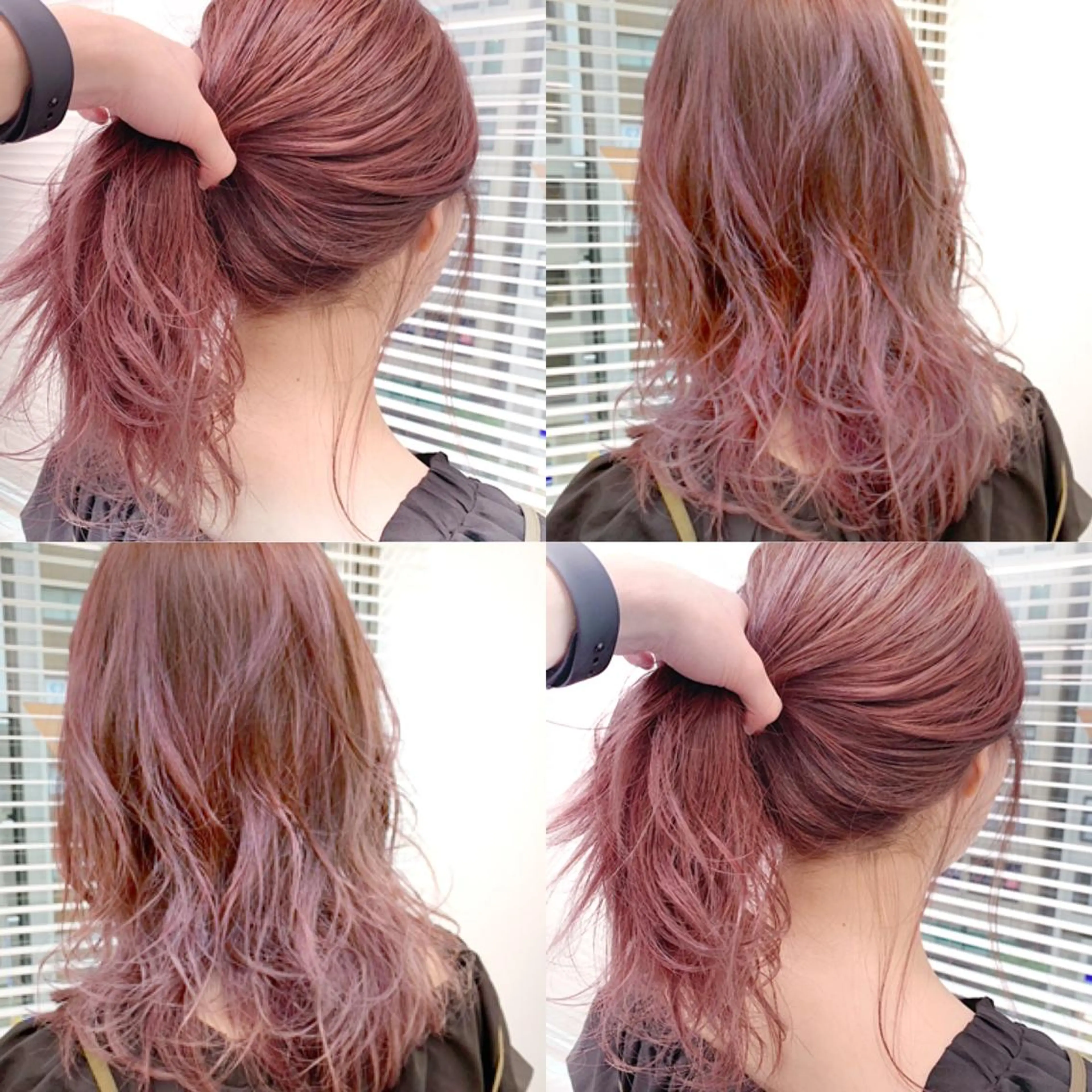 ミディアム カラー ヘアカラー ヘアセット 柔らかbeige モトキのヘアスタイル