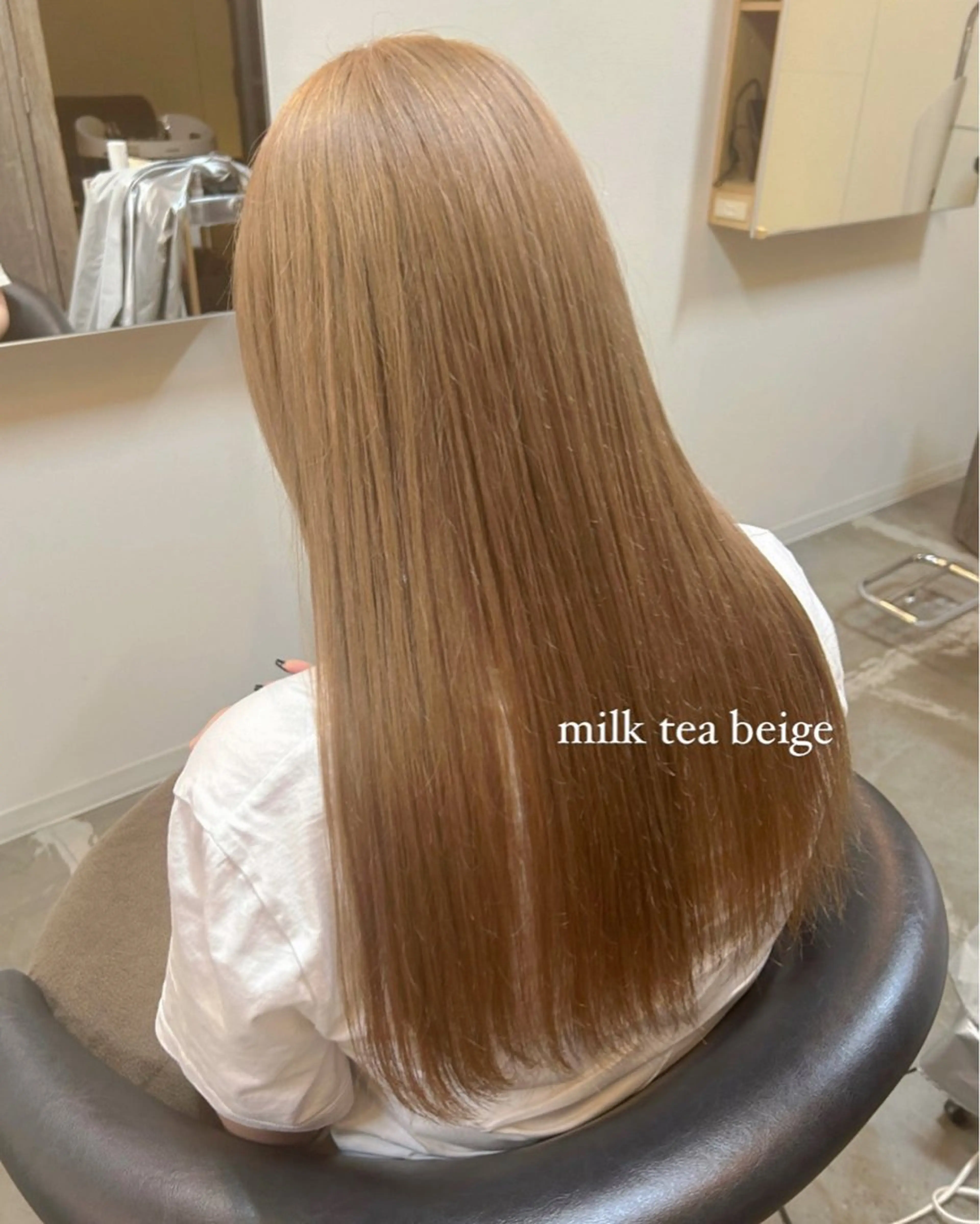 ロング カラー ベージュカラー ブリーチ ミルクティーベージュ dulce oro所属・円山/ブリーチ/暖色 Kiriのヘアスタイル