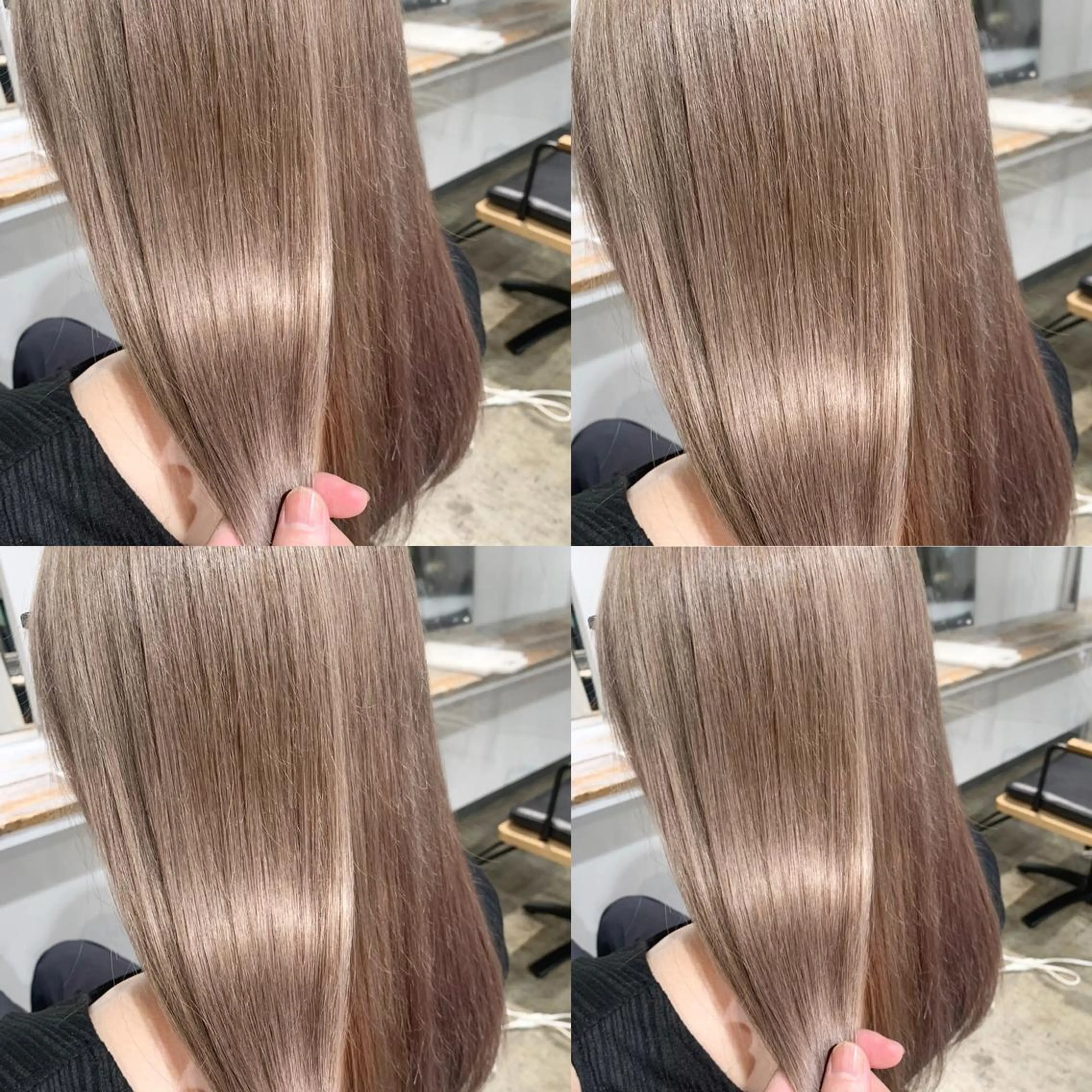 ミディアム カラー ✨艶ブリーチカラー ✨四ノ宮裕己のヘアスタイル