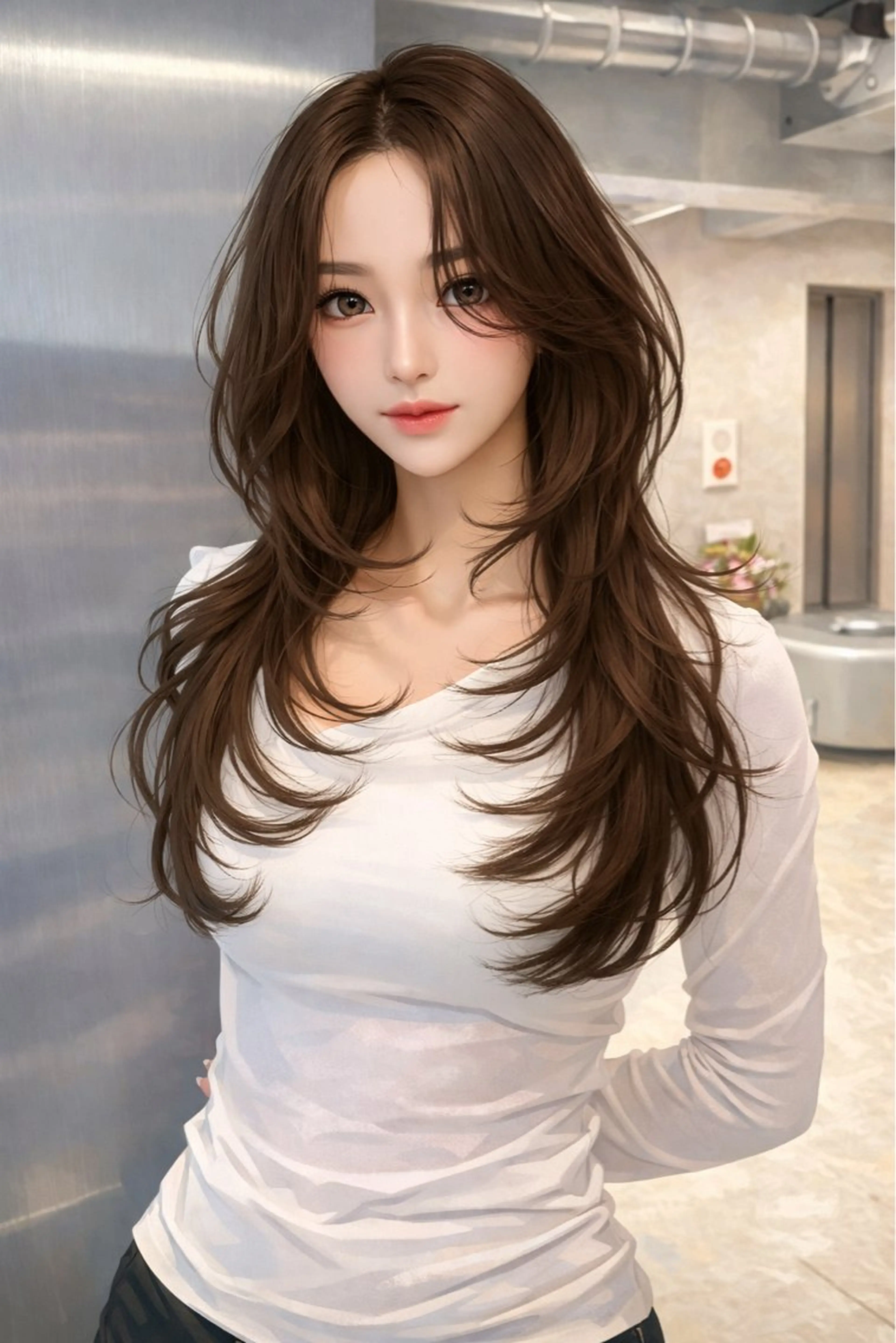 ロング 名駅/大人韓国ヘア 艶カラー/Rihoのヘアスタイル