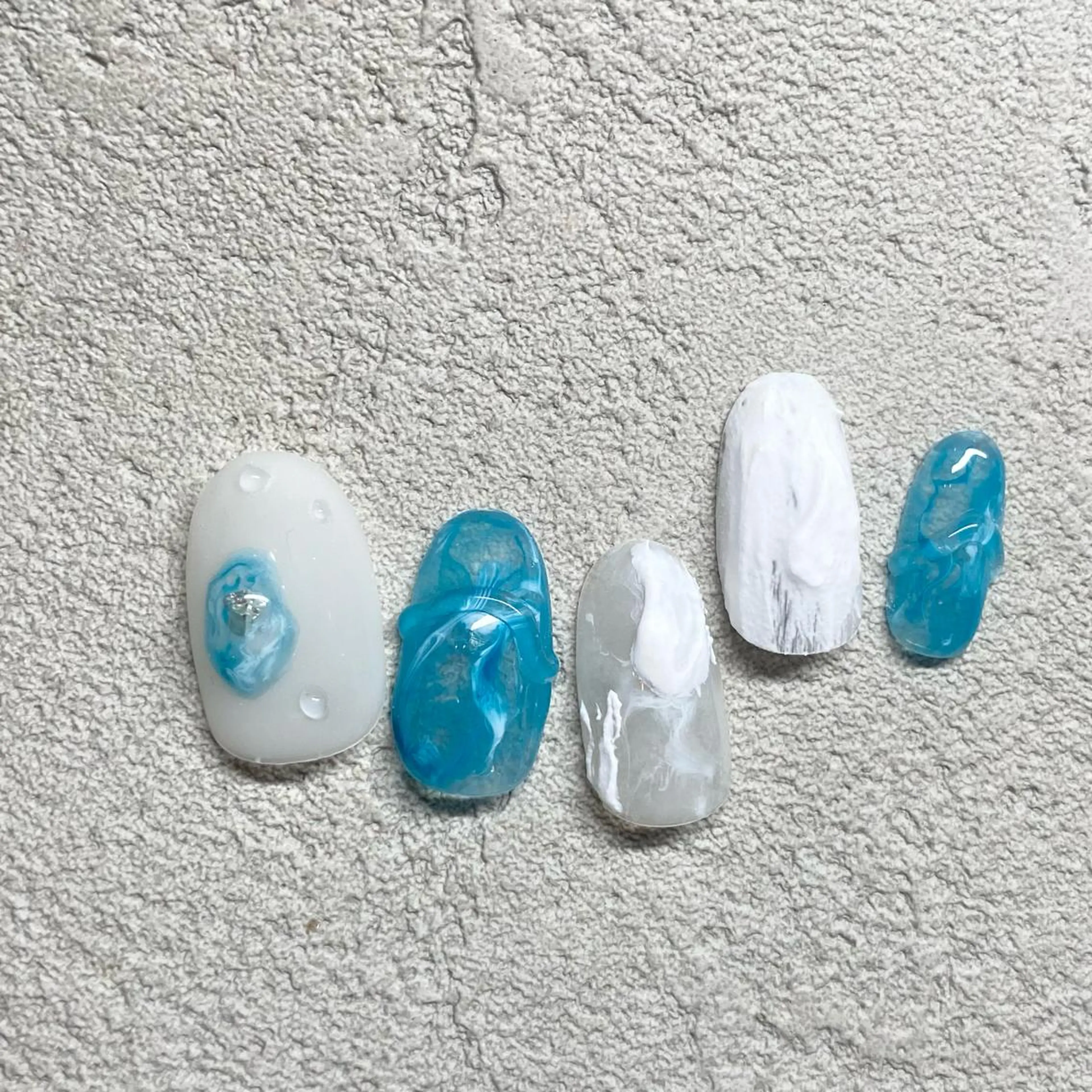 ネイル アートネイル フットネイル ニュアンスネイル 夏ネイル 山田 貴子のネイルデザイン