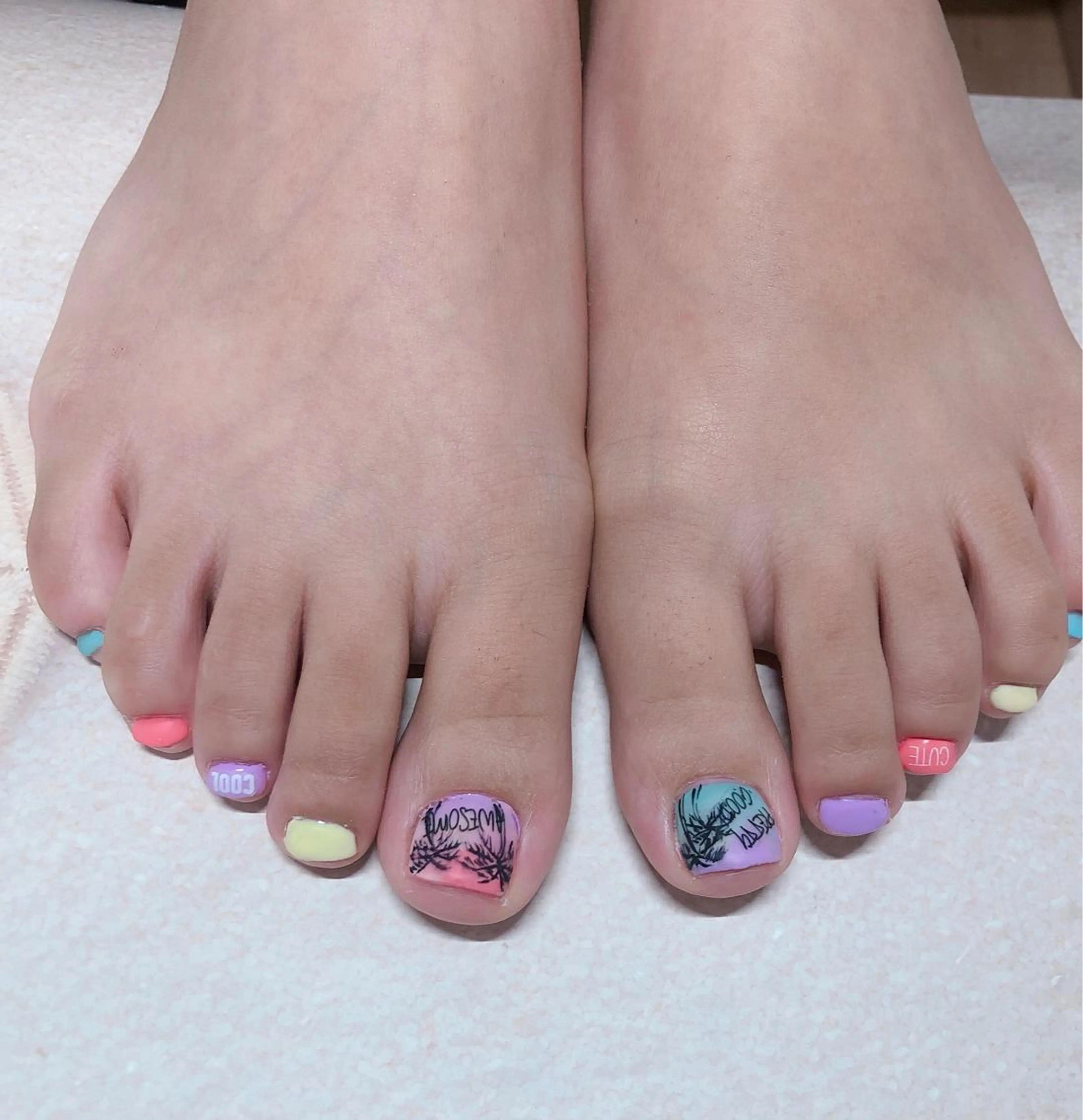 ネイル フットネイル マットネイル 奥園 良恵のネイルデザイン