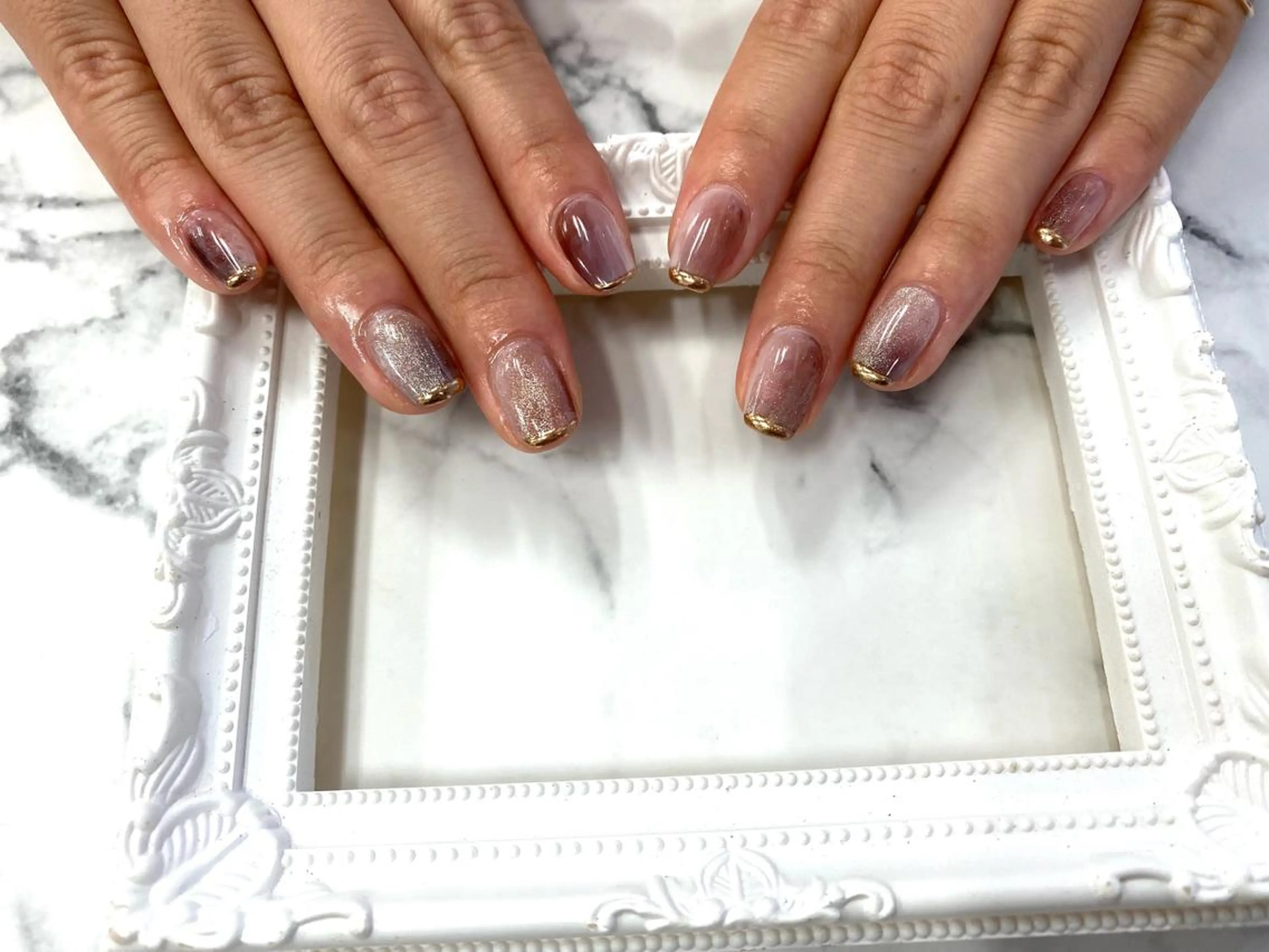 ネイル ニュアンスネイル ハンドネイル Bell 富田林店 SAYAKAのネイルデザイン