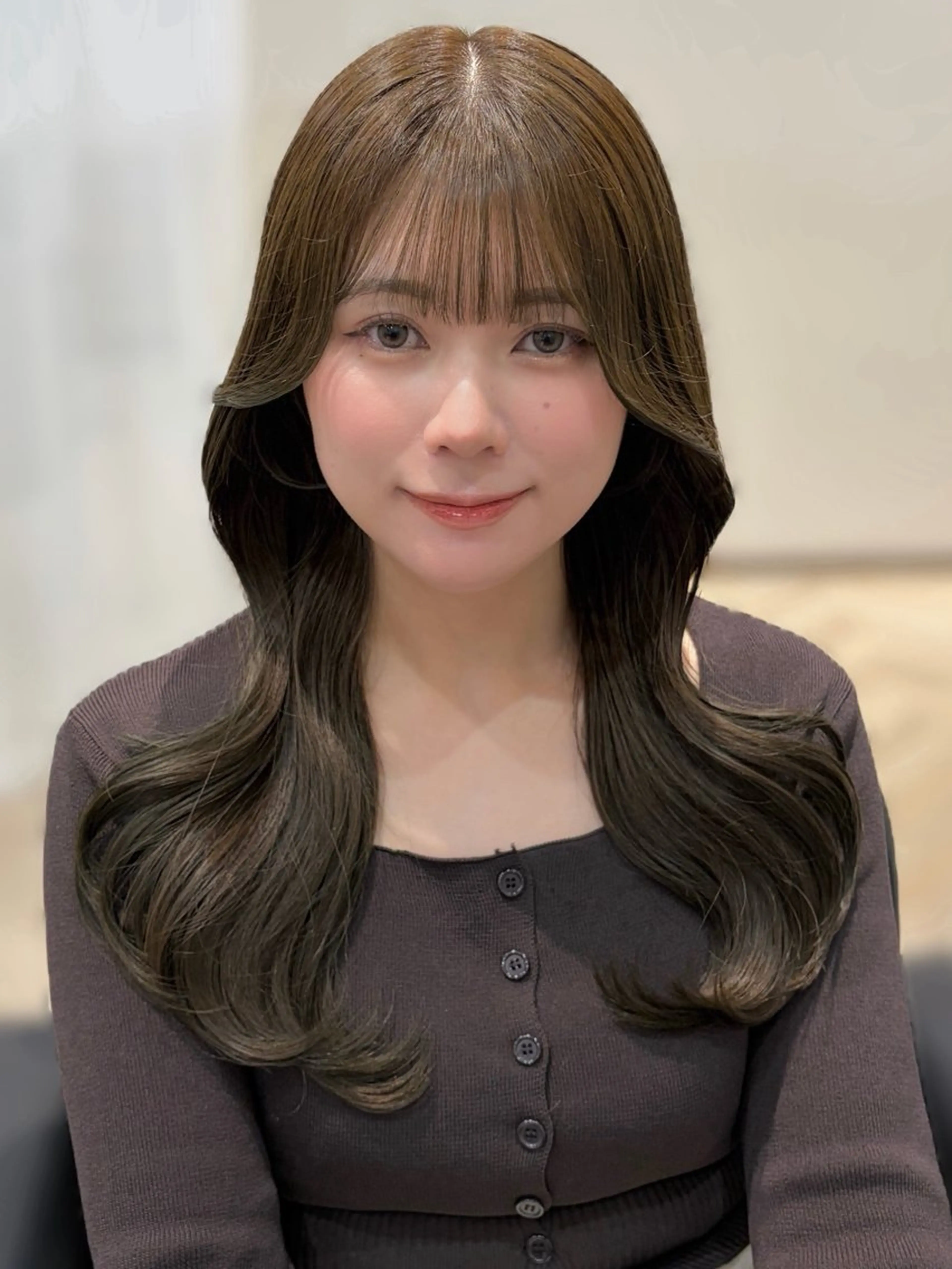 ロング カラー くびれヘア レイヤーカット カット ヘアカラー トリートメント CHAINON×FeM#所属・名駅/sHiHo/透 明感カラー✨🎀/のヘアスタイル