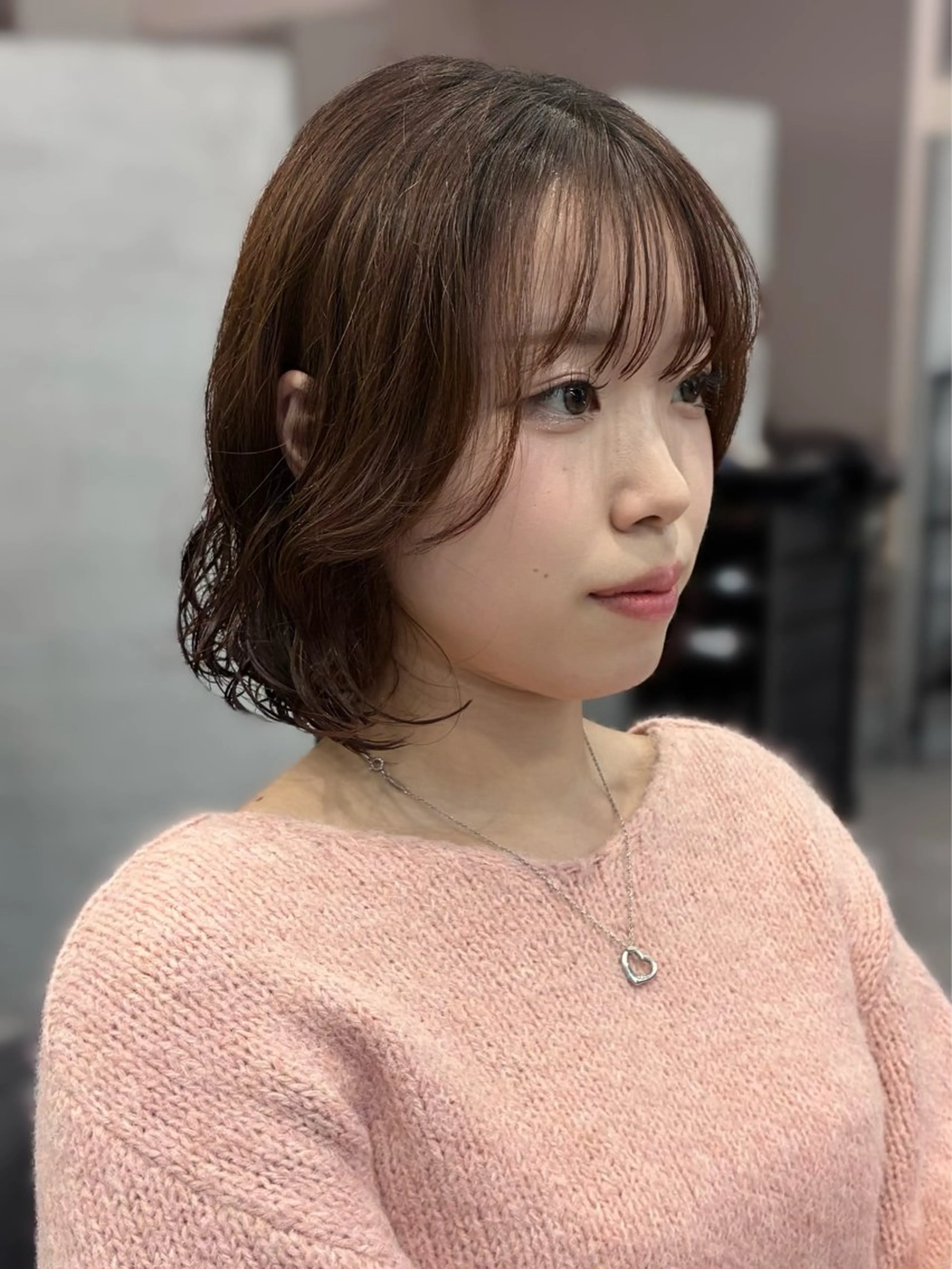 ショート パーマ ボブ カット パーマ 田中 鈴乃のヘアスタイル