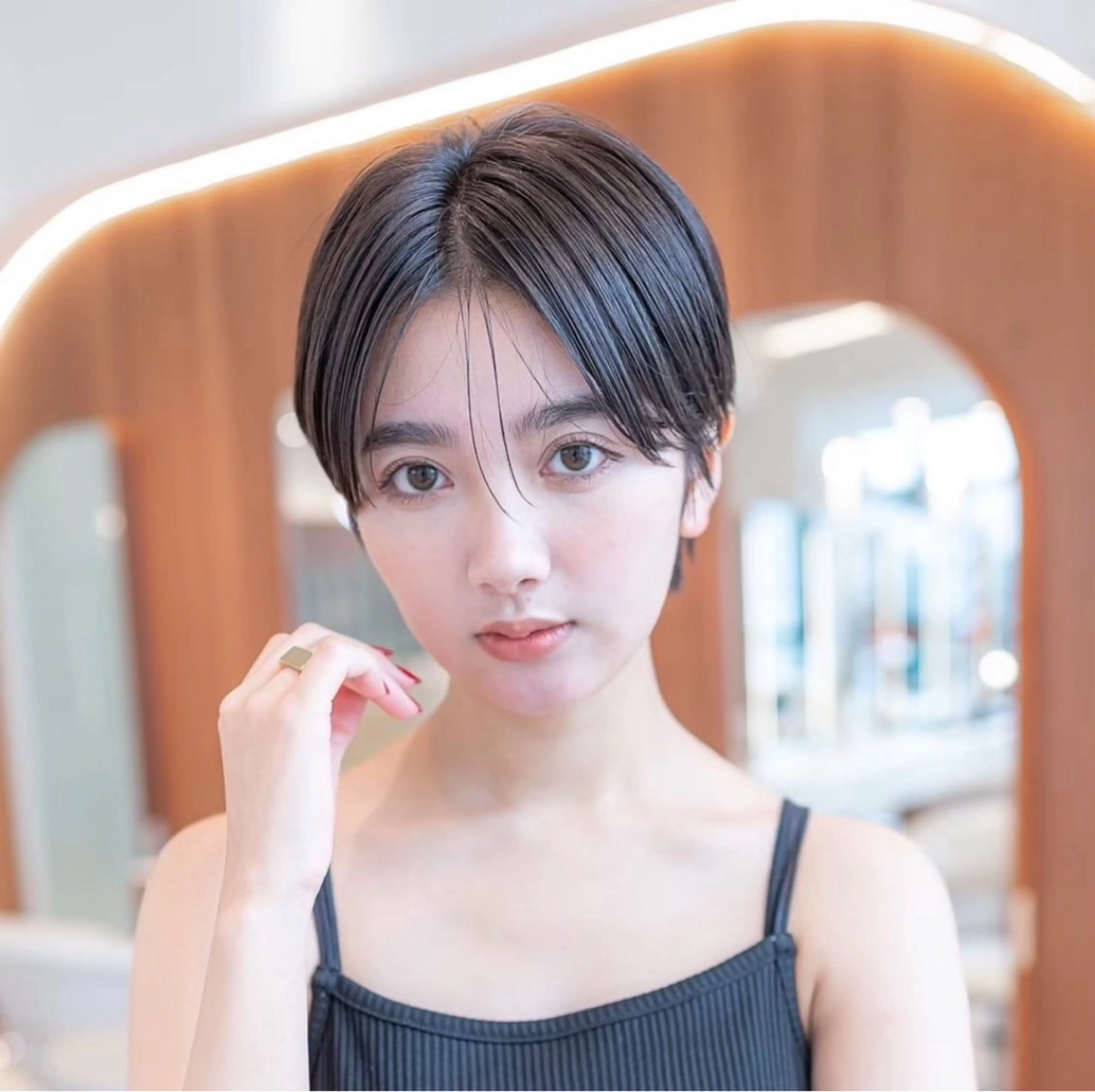 ショート カット ヘアカラー トリートメント 田中航平/渋谷ボブ/ レイヤーボブのヘアスタイル