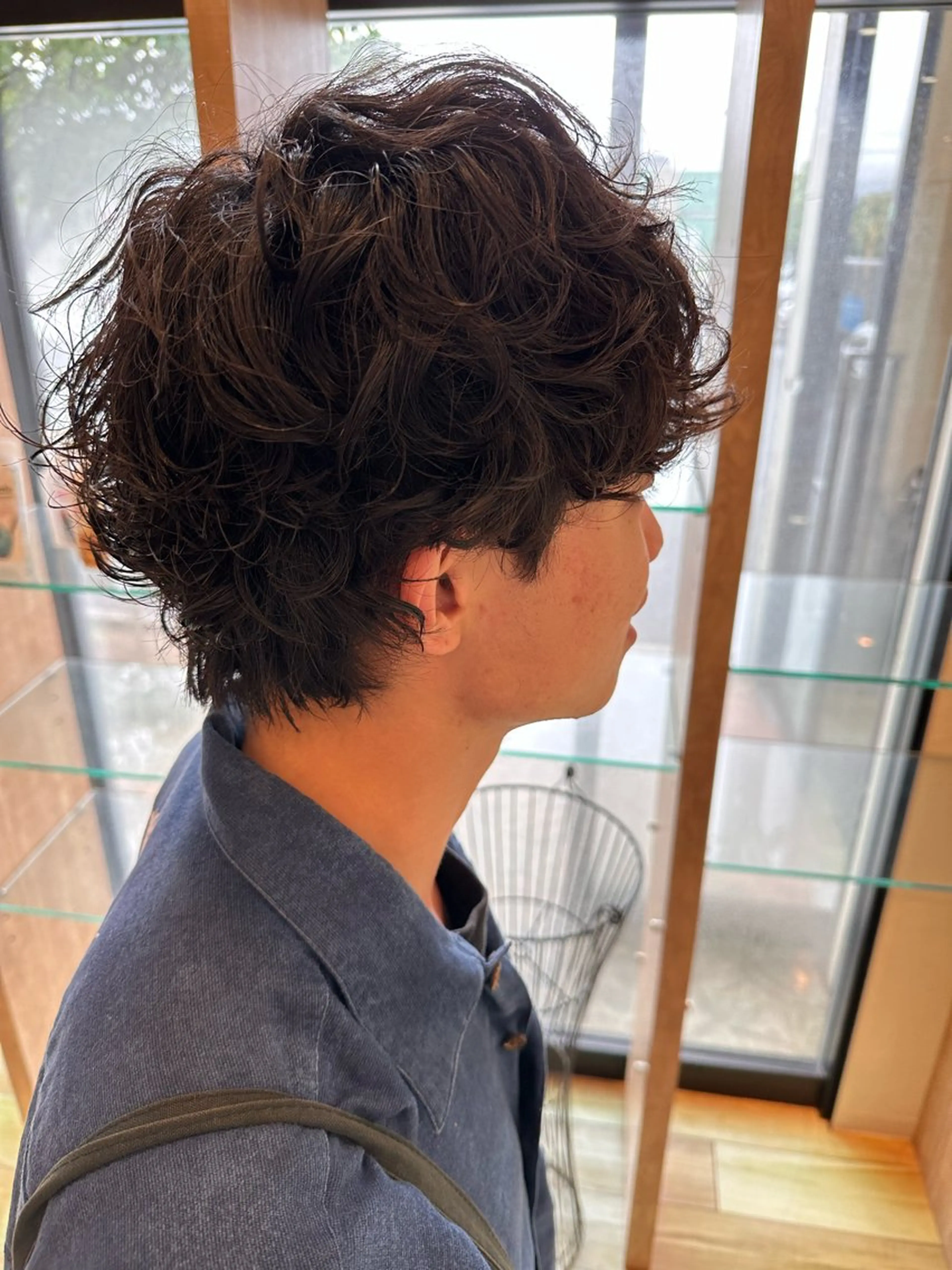 ショート パーマ メンズ メンズパーマ 外国人風カラー カット パーマ 筑波 晃太のヘアスタイル