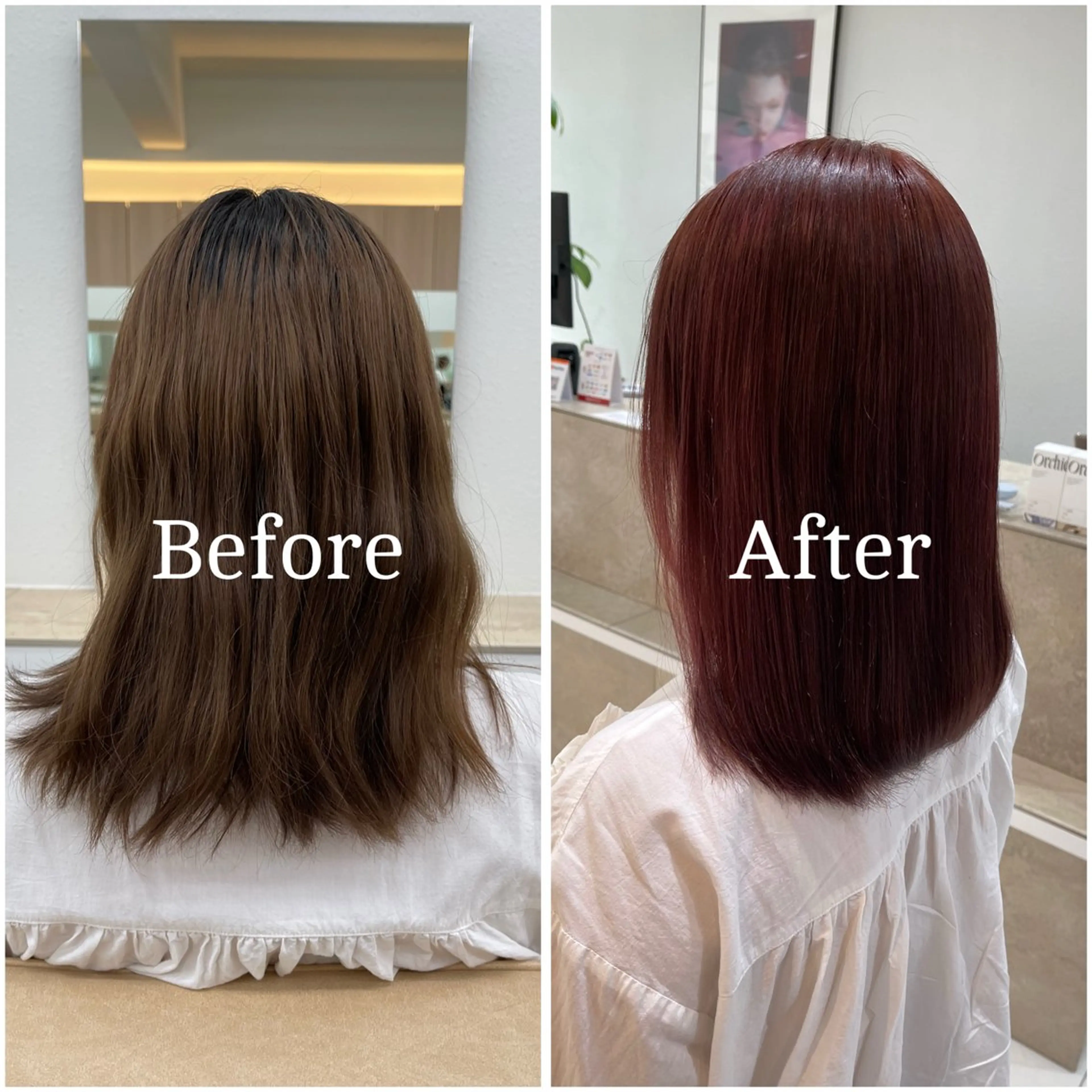 ミディアム カラー ブリーチ デザインカラー 似合わせカット 縮毛矯正 ムラ修正/ ハイトーン💖Riaのヘアスタイル