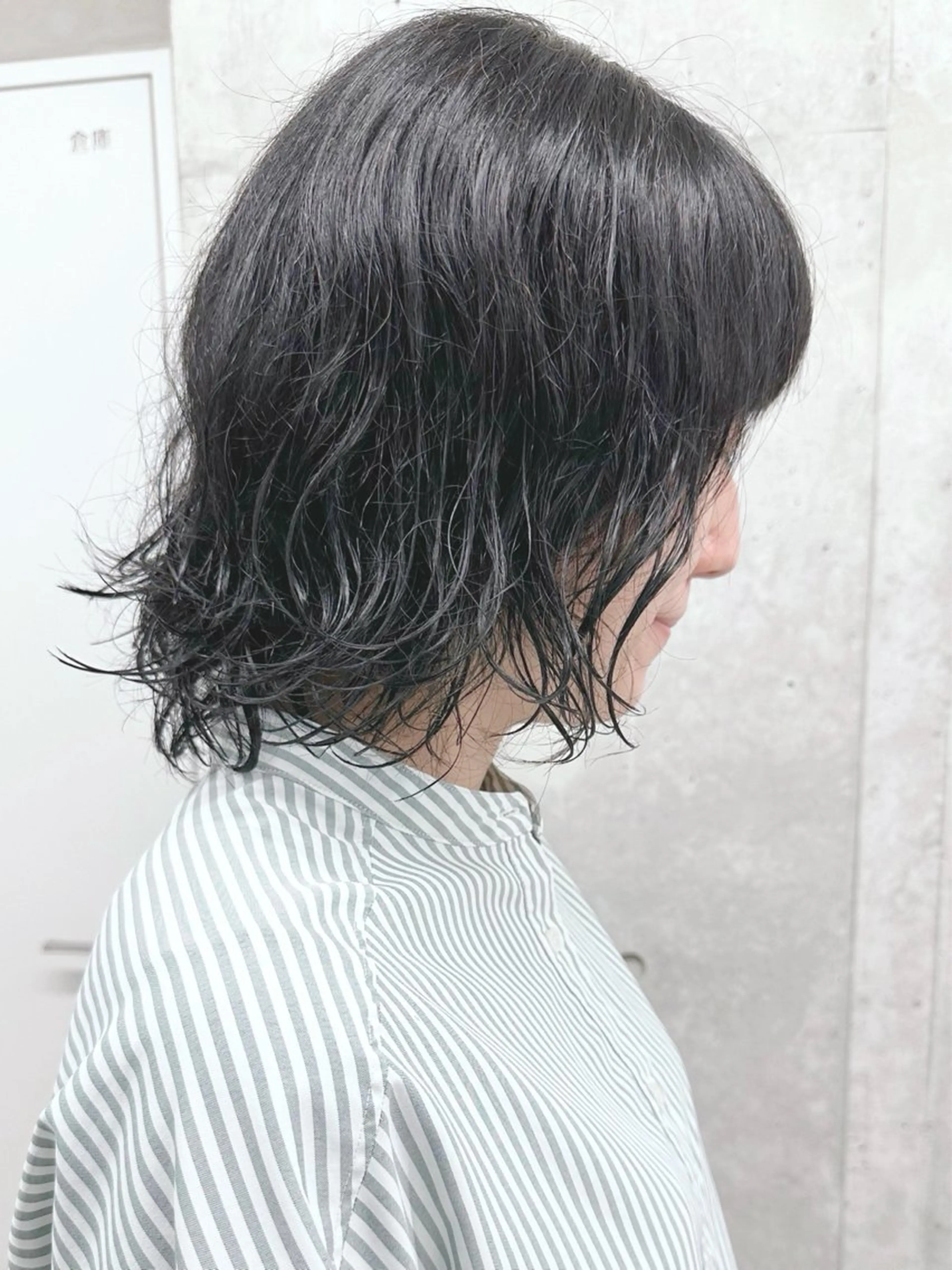 ミディアム パーマ 小顔ボブ/お悩み解決 /ボブパーマ/とういのヘアスタイル