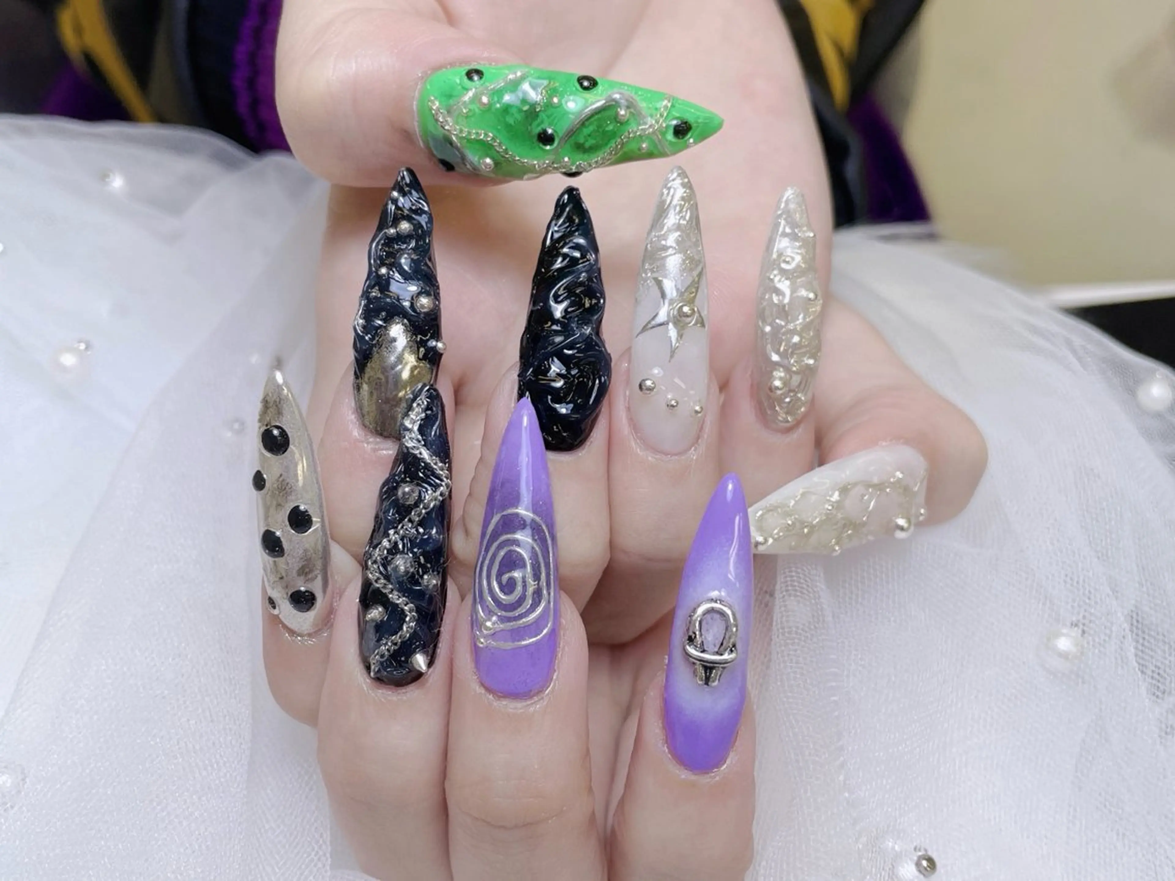 ネイル ロングネイル ネイルプリンセス所属・princess 木戸　唯のネイルデザイン