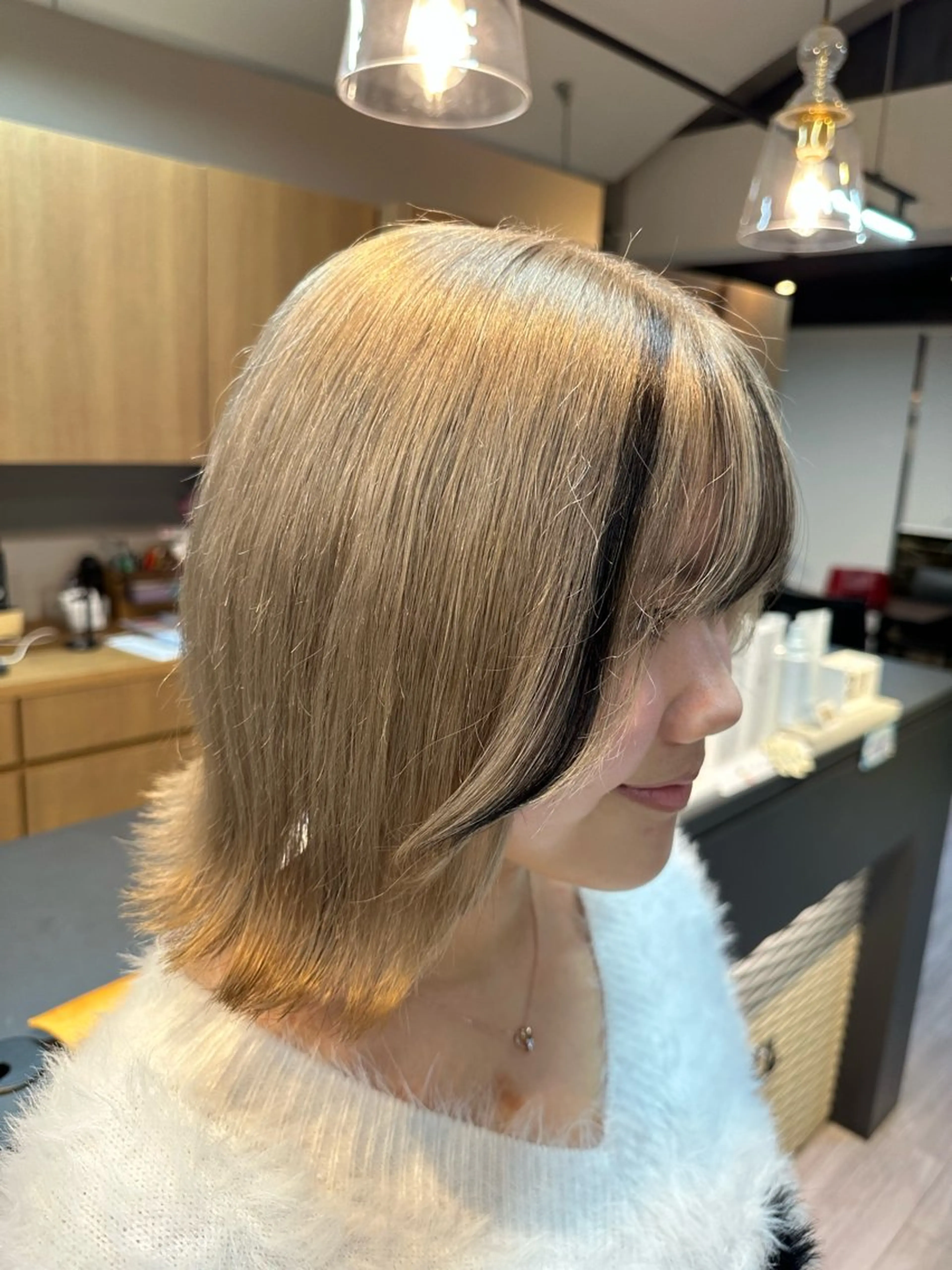 ミディアム カラー ブリーチ ケアブリーチ デザインカラー ヘアカラー arika オケシ　リョウダイのヘアスタイル