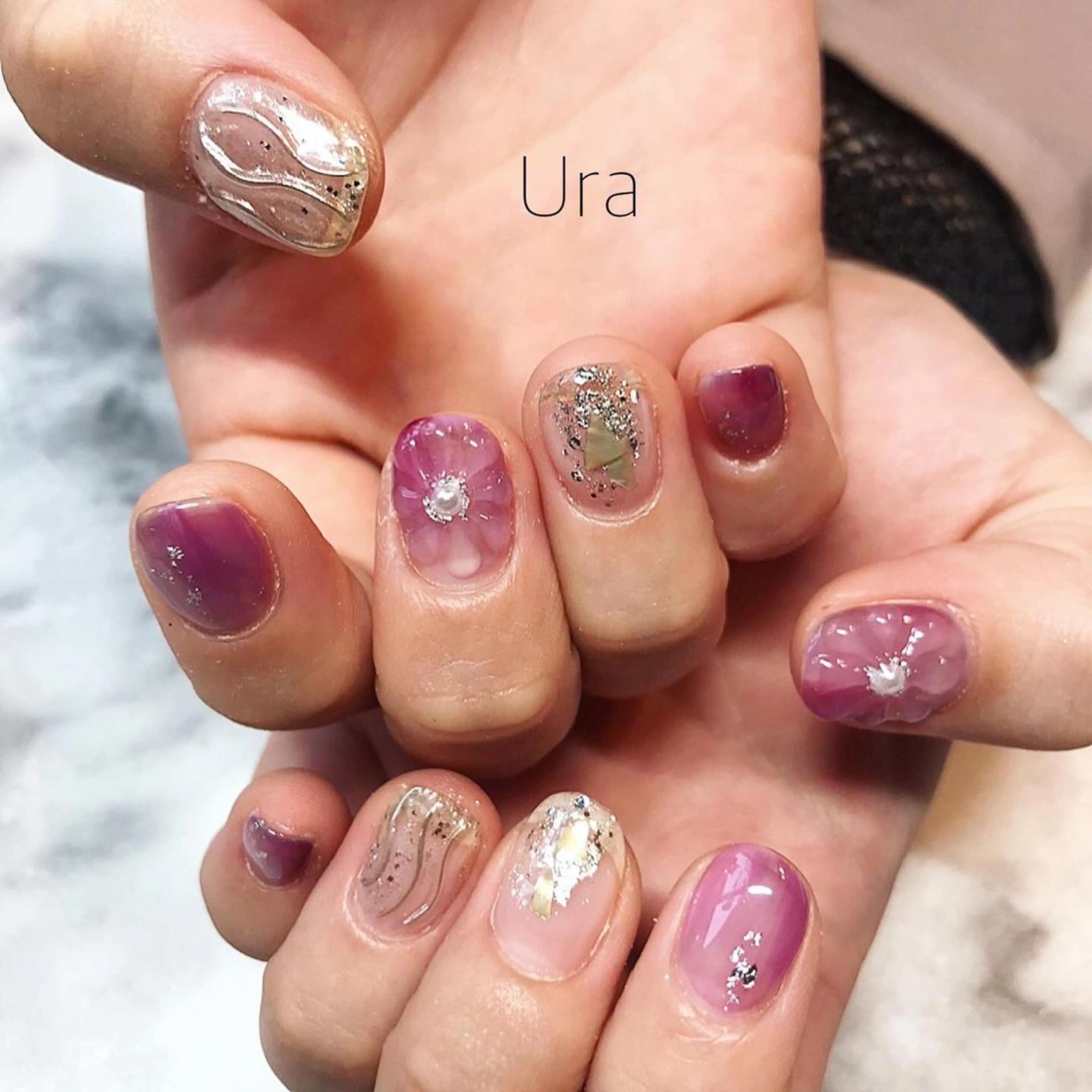 ネイル フラワーネイル ハンドネイル UrakoNail 《nail》のネイルデザイン