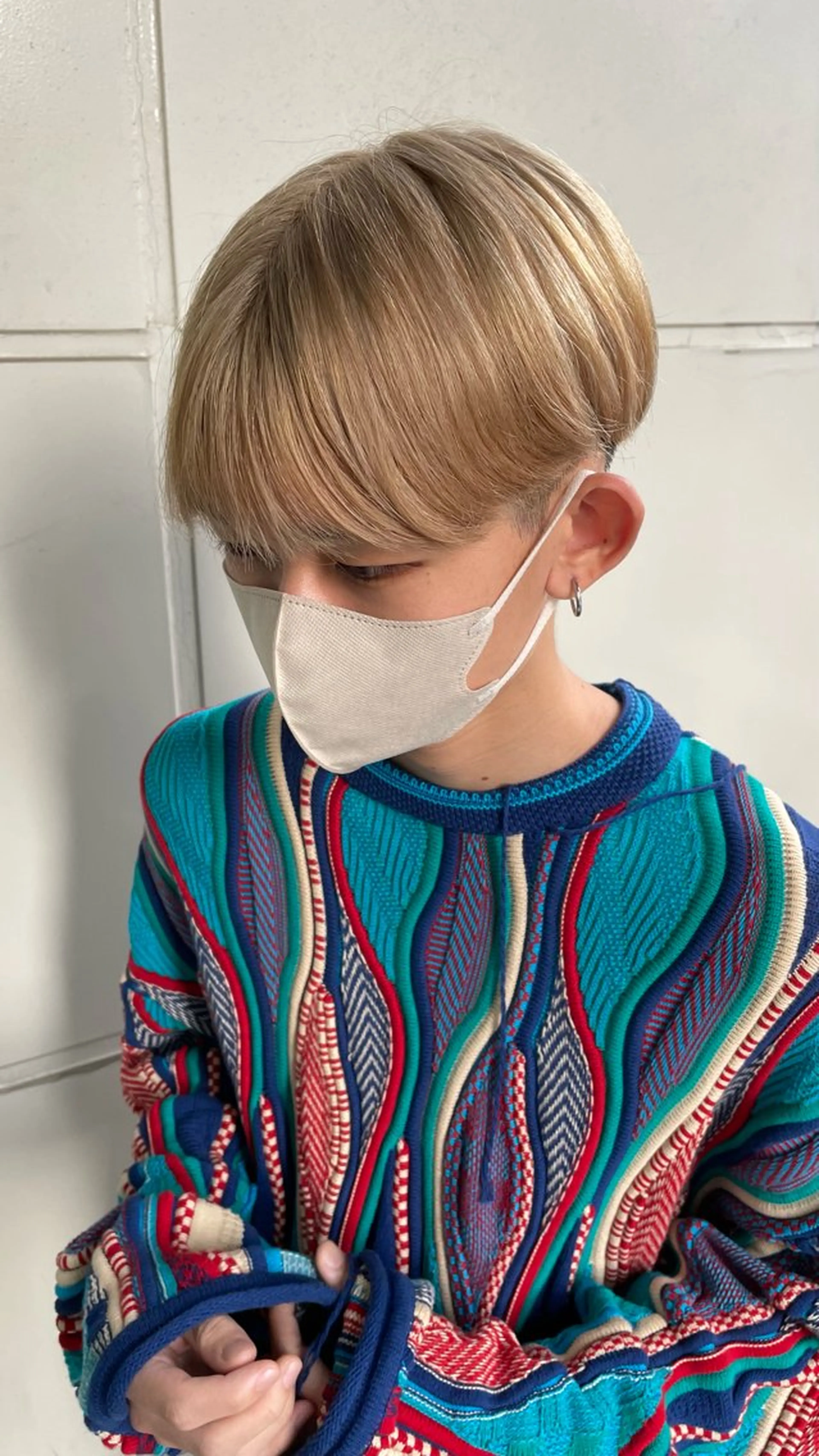 ショート カラー メンズ GO TODAY所属・ハイトーン/小顔 カット/Ayumuのヘアスタイル