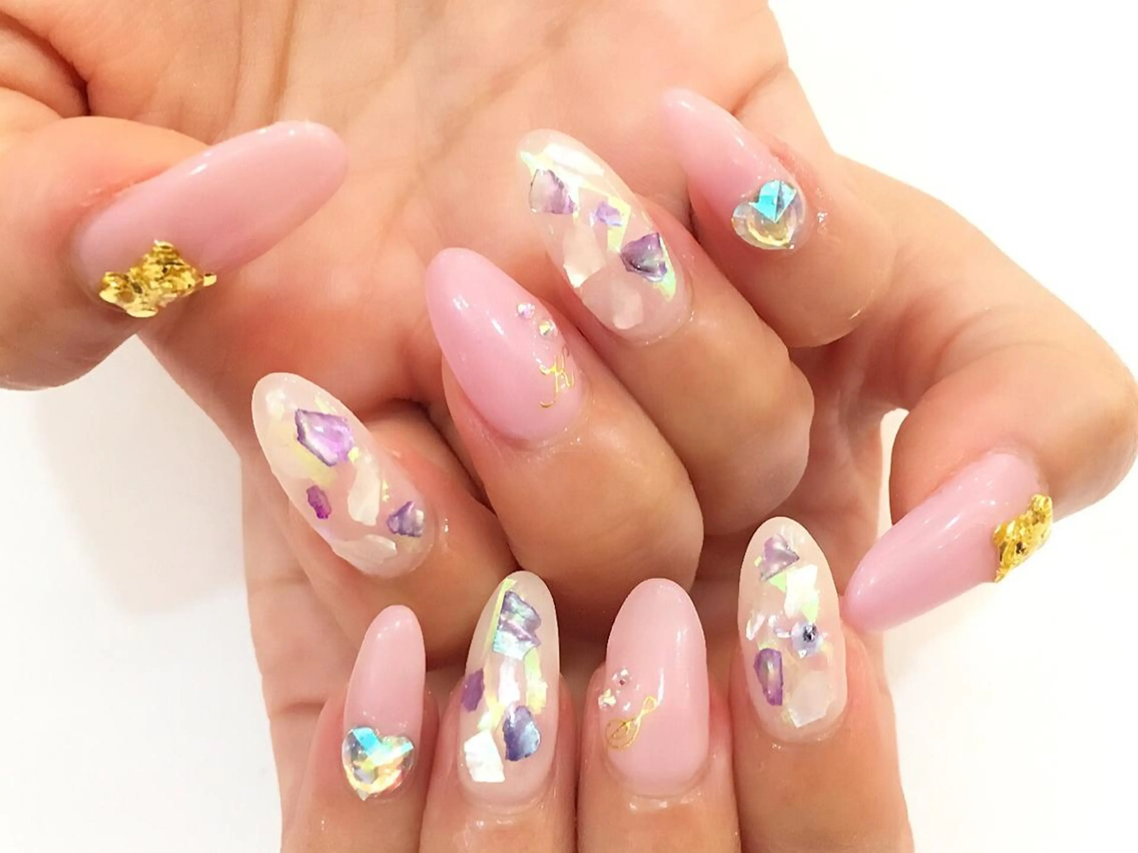 セミロング カラー メンズ キッズ ネイル ジェルネイル キラキラネイル ロングネイル スカルプネイル ストーンネイル NAILSGOGO shibuyaのネイルデザイン
