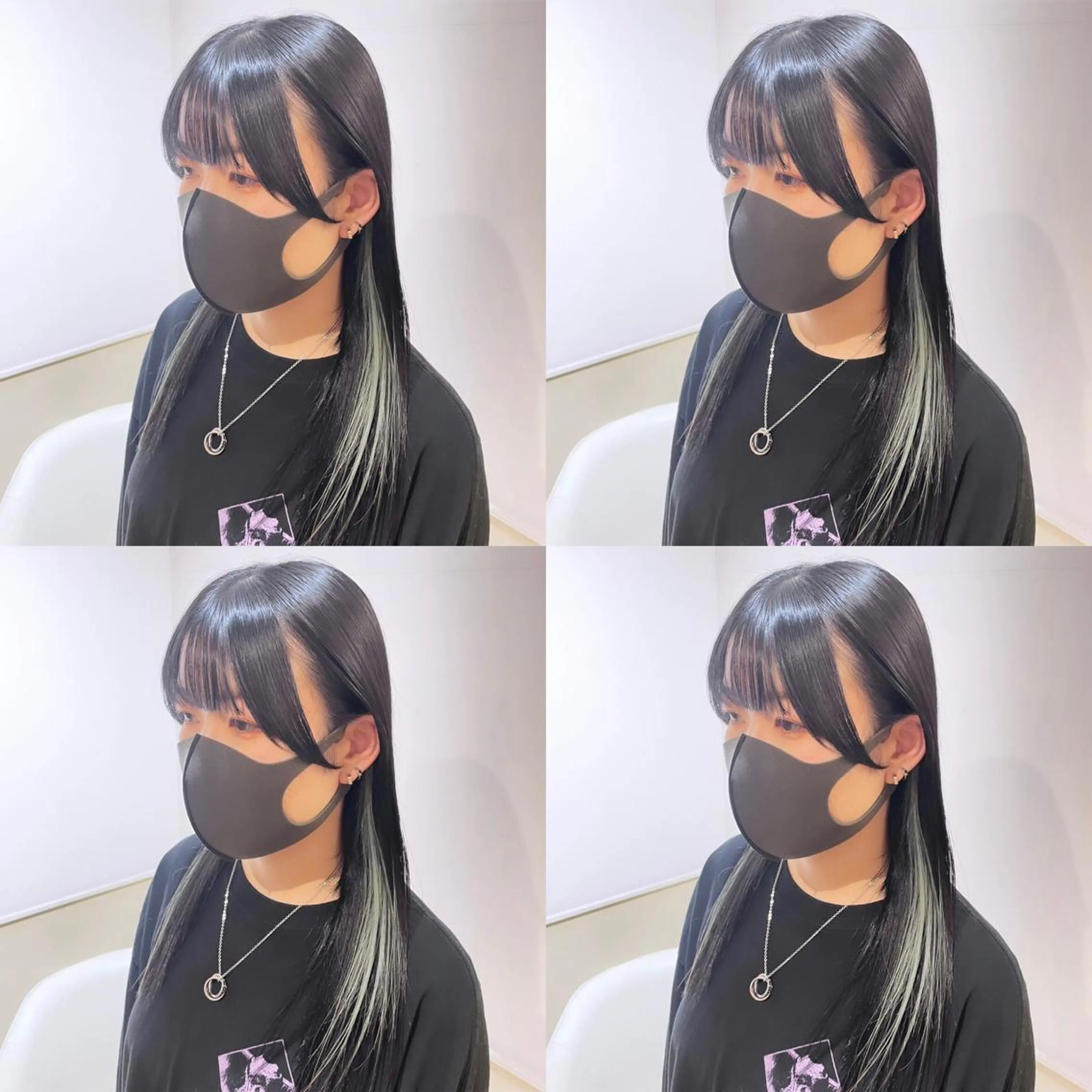 セミロング カラー イヤリングカラー ミント ミントグリーン 🌟トップデザイナー 高橋🌟のヘアスタイル