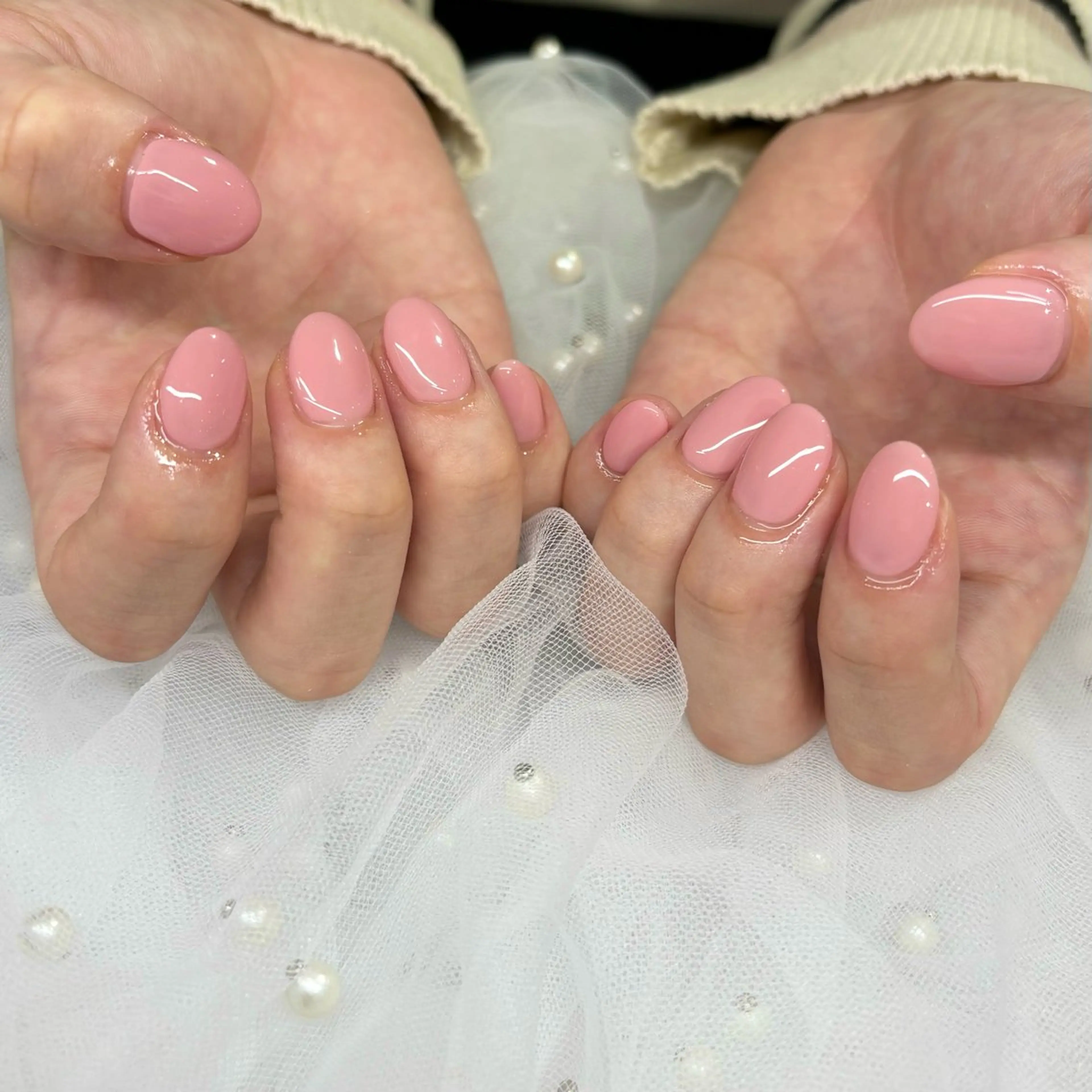 ネイル ピンク ハンドネイル 荒巻 めいのネイルデザイン