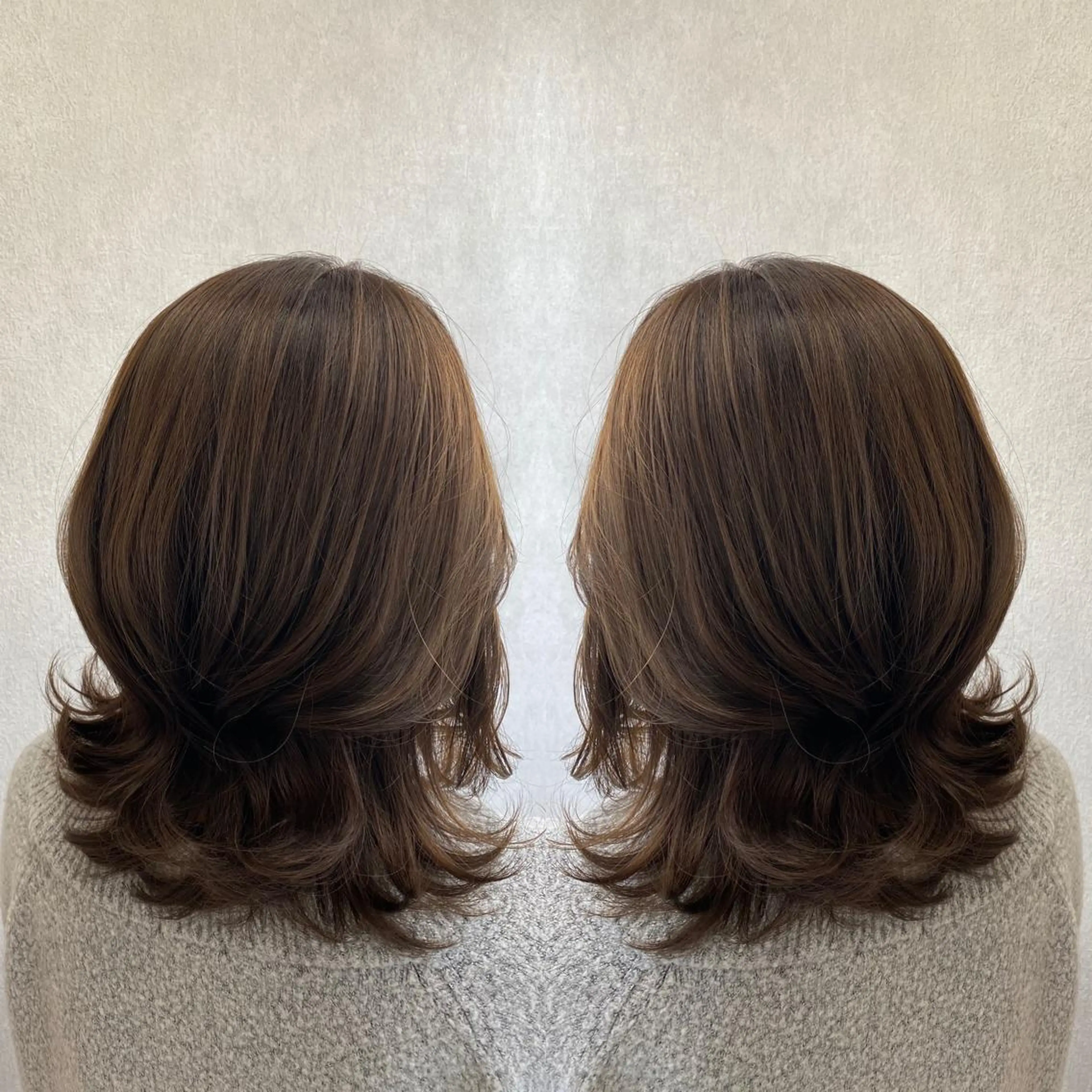 ミディアム カラー ベージュカラー 透明感カラー カット トリートメント tocca 💜石田愛結💜のヘアスタイル