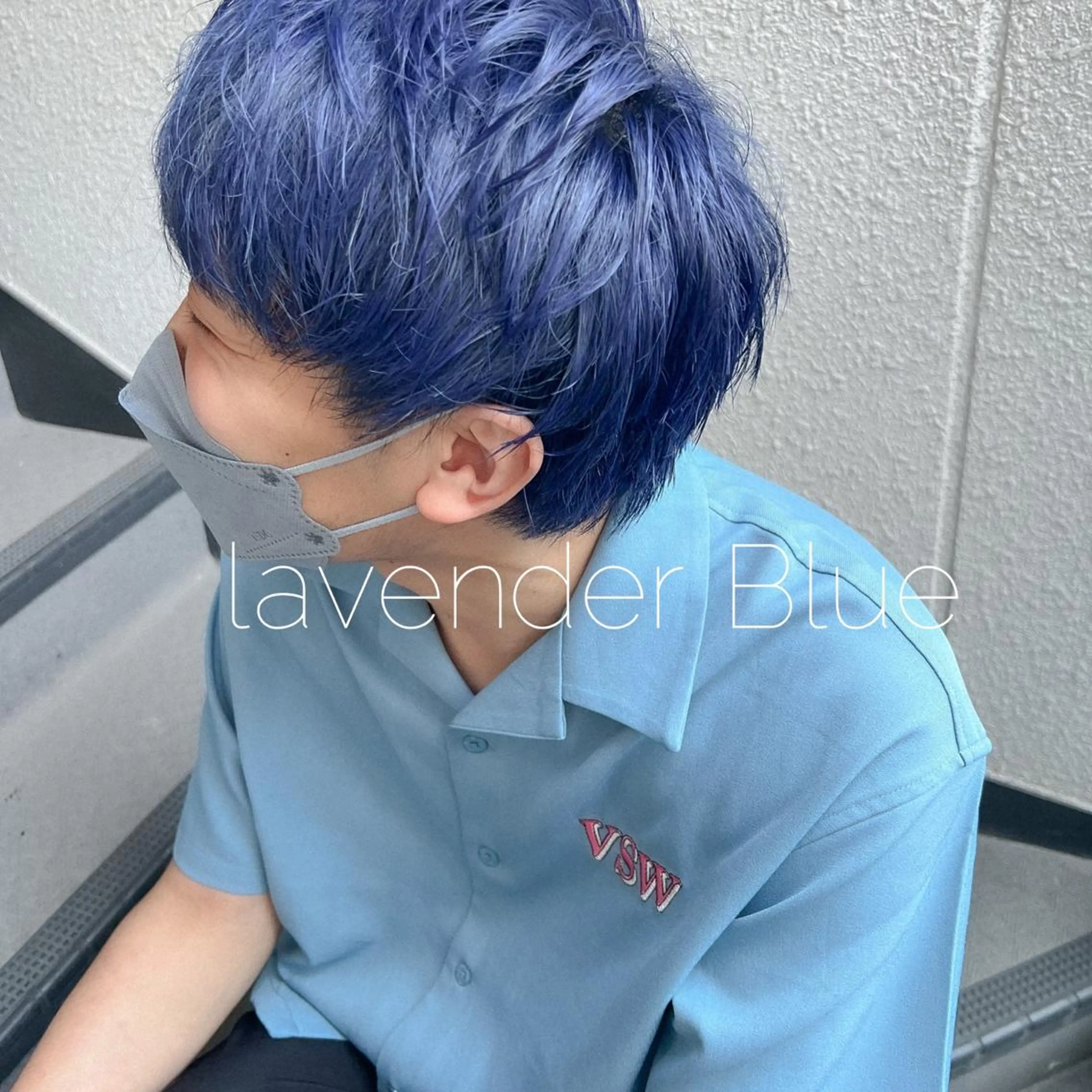 ショート カラー ブルーカラー ハイトーンカラー ラベンダーカラー カラーパティシエ facce🌼ikoのヘアスタイル