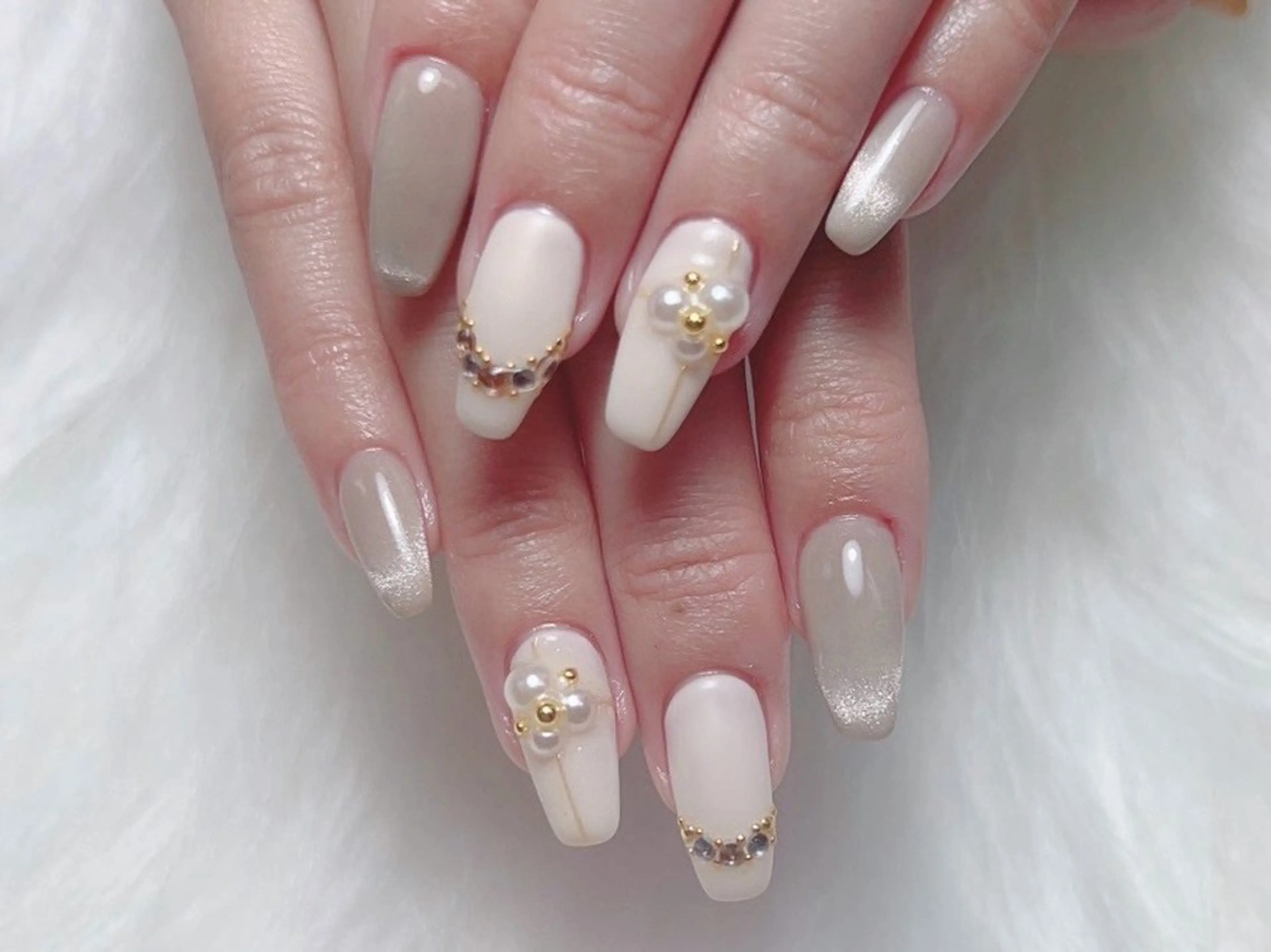 ネイル フレンチネイル マグネットネイル オフィスネイル ハンドネイル Nail lieNのネイルデザイン