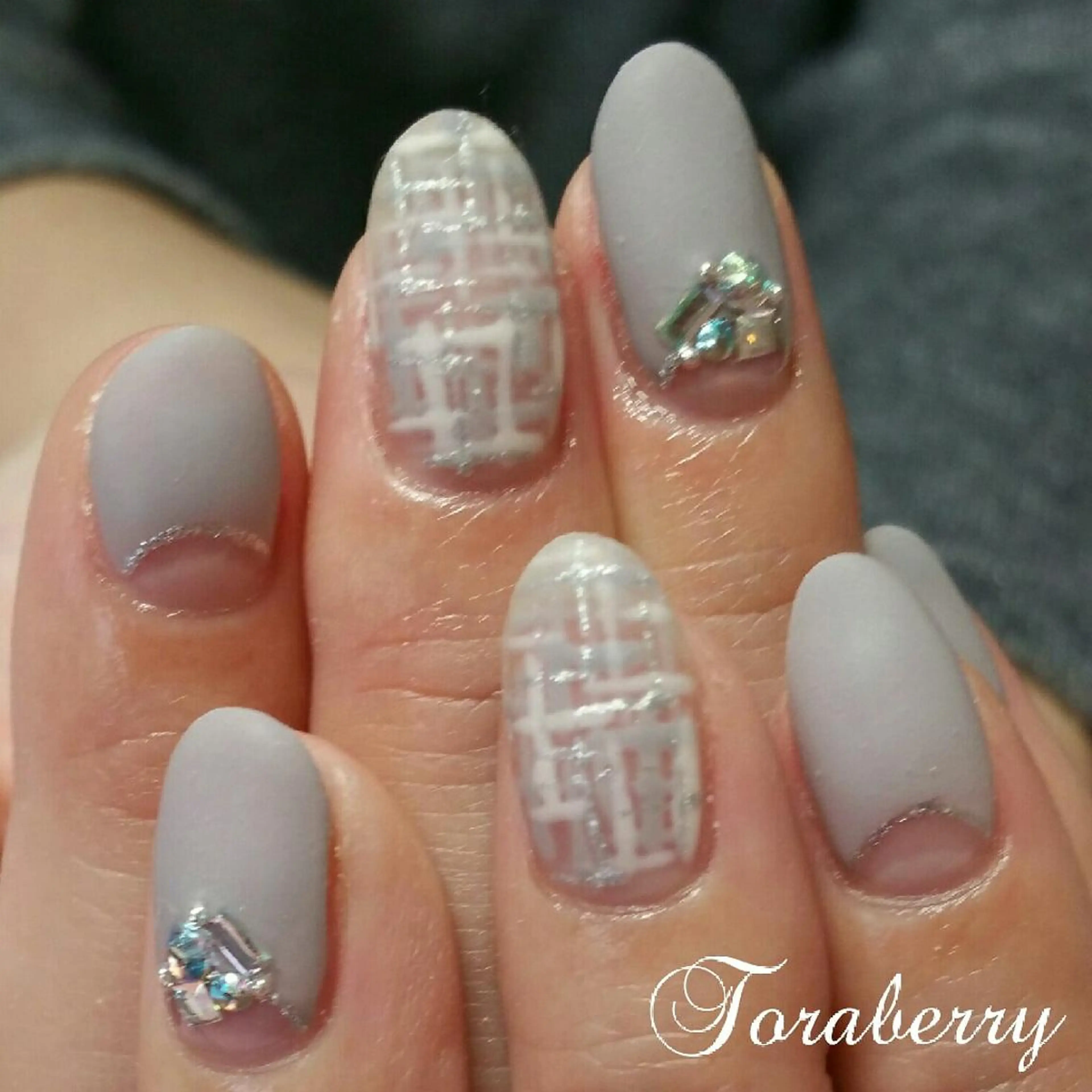 ネイル ツイードネイル ハンドネイル ネイリスト なつみのネイルデザイン