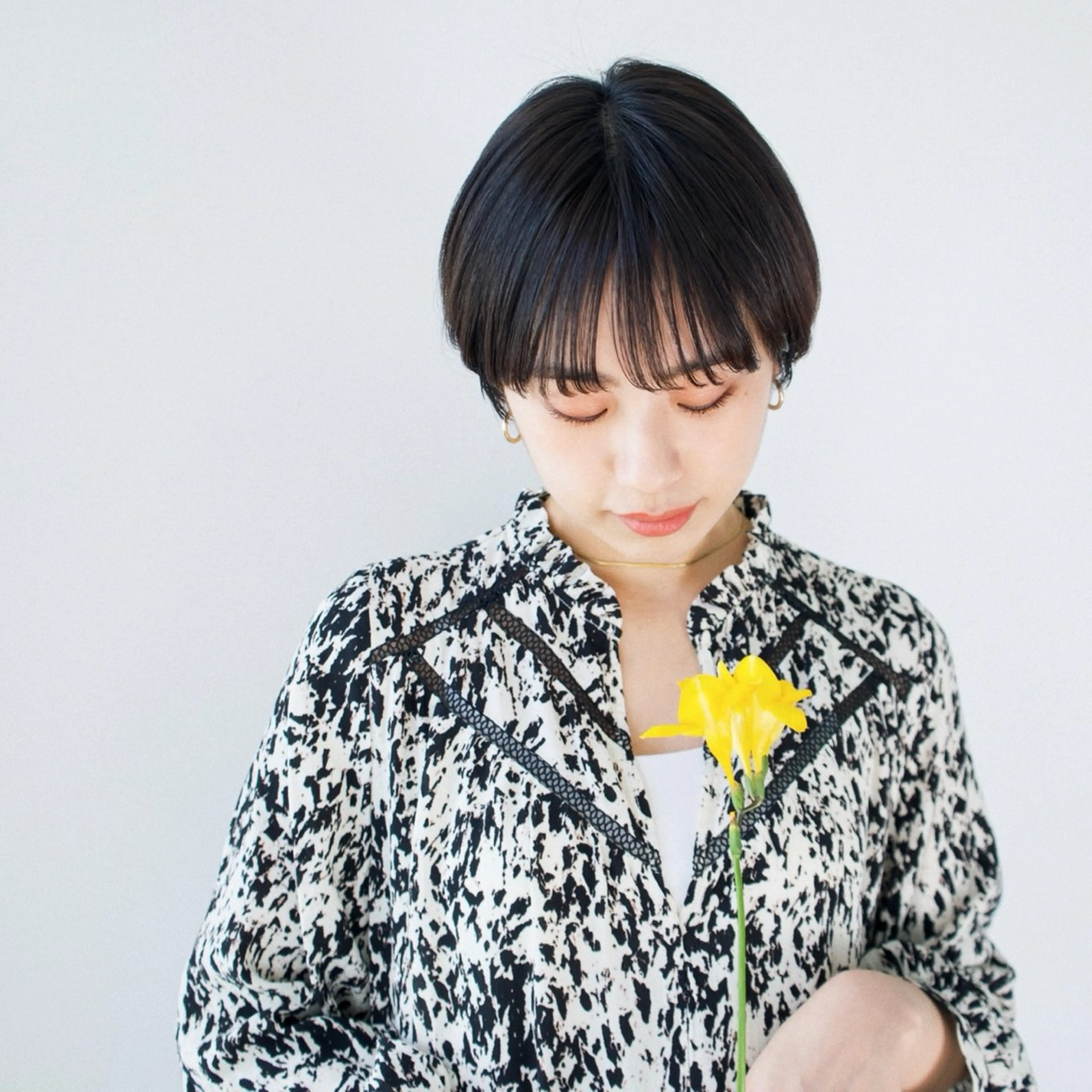 ショート カラー ヘアアレンジ CREAPY所属・日向野 利菜のヘアスタイル