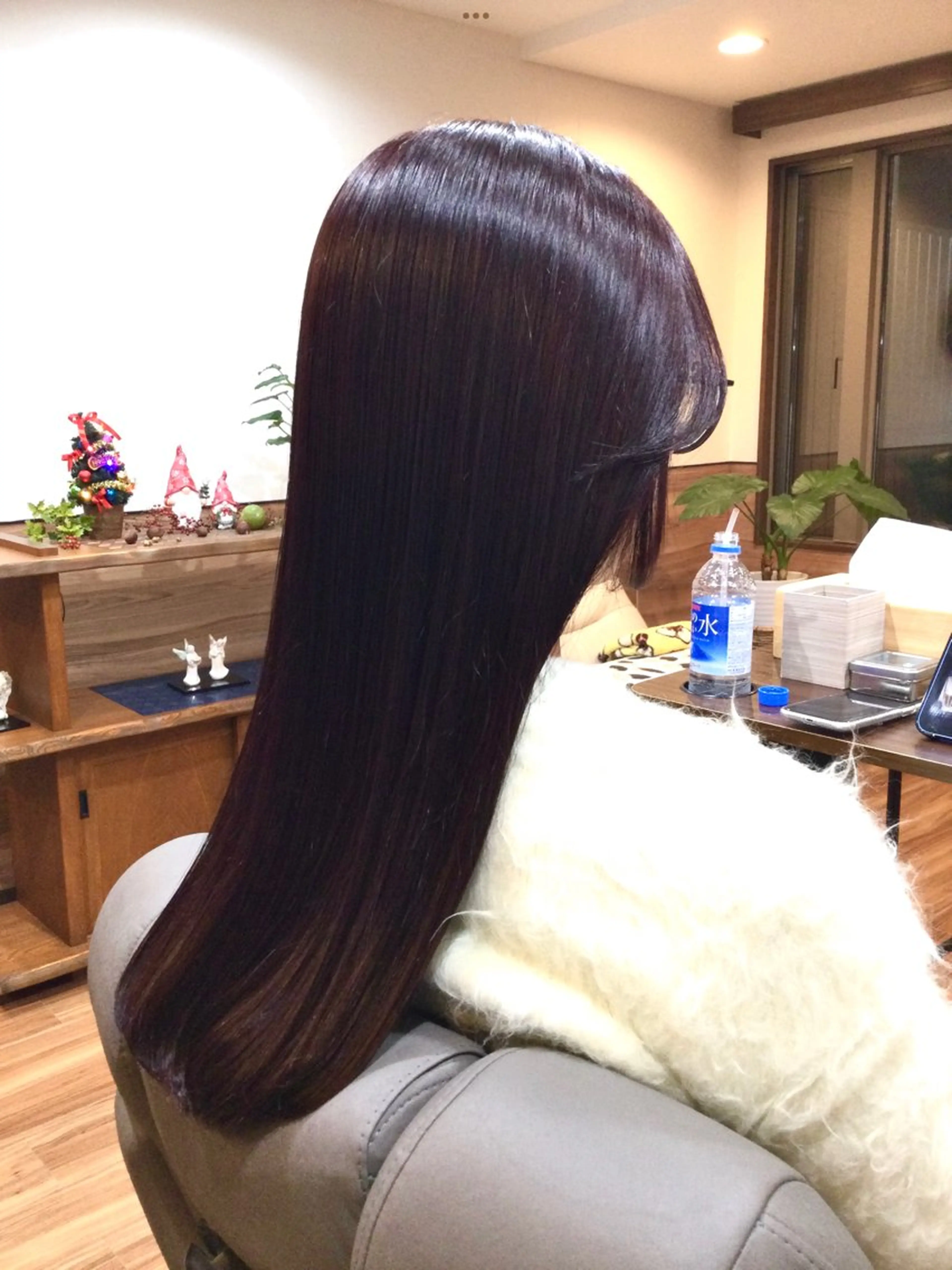 ロング カラー ピンクカラー カット ヘアカラー トリートメント ヘッドスパ Annon プライベートサロンのヘアスタイル