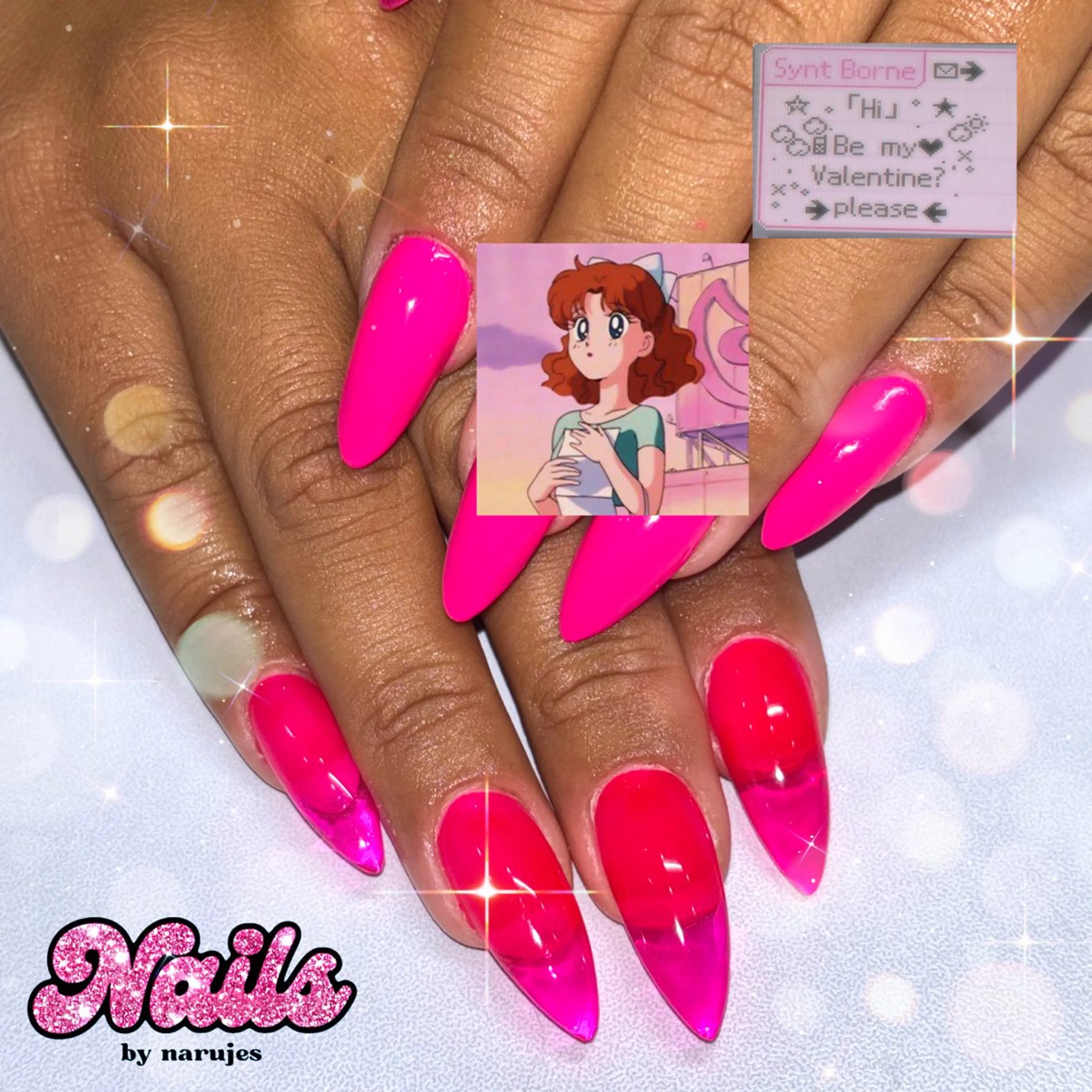 ネイル ロングネイル ギャルネイル🧸💖 narujesのネイルデザイン