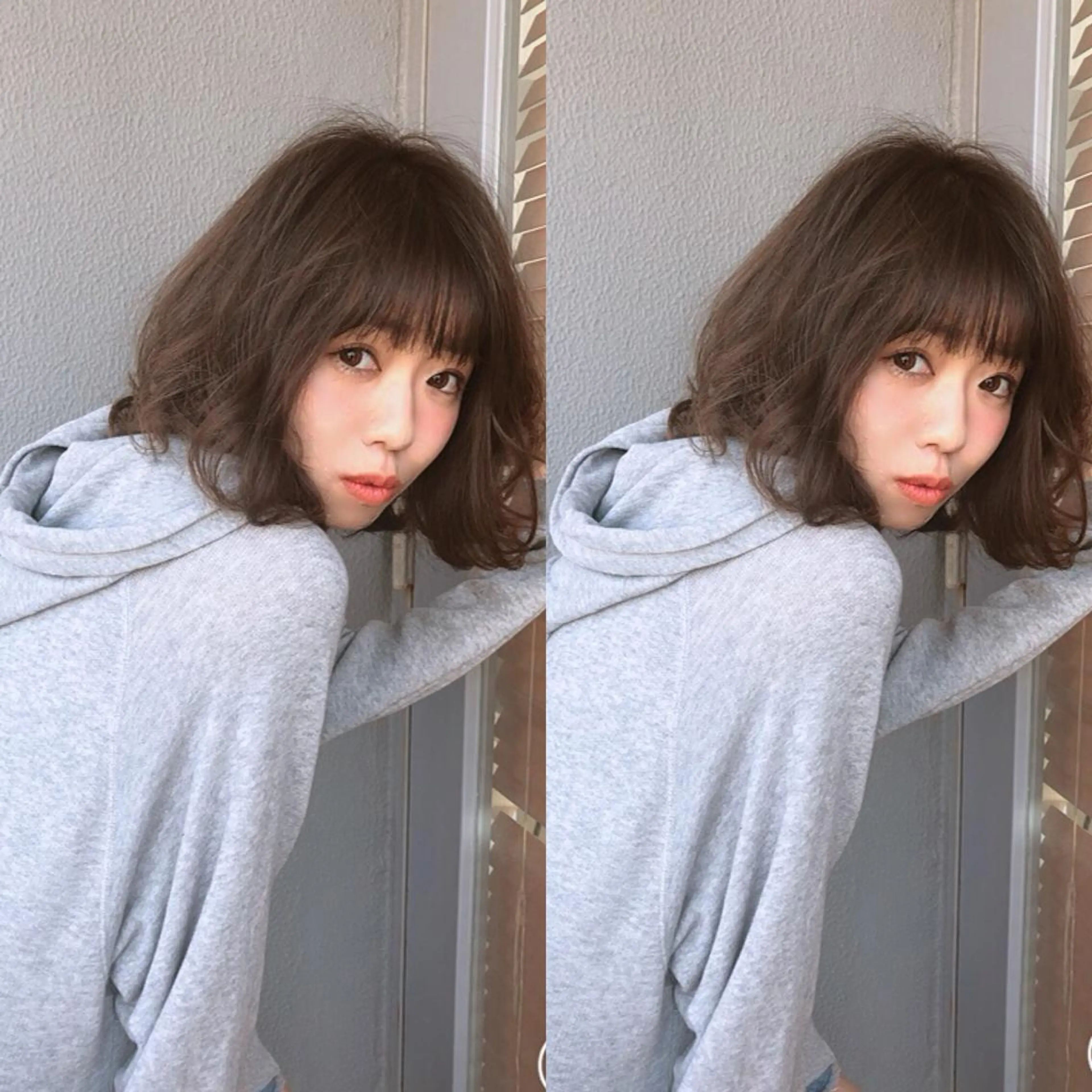 ショート シースルーバング レイヤーカット✂︎池 袋個室サロンkumaのヘアスタイル