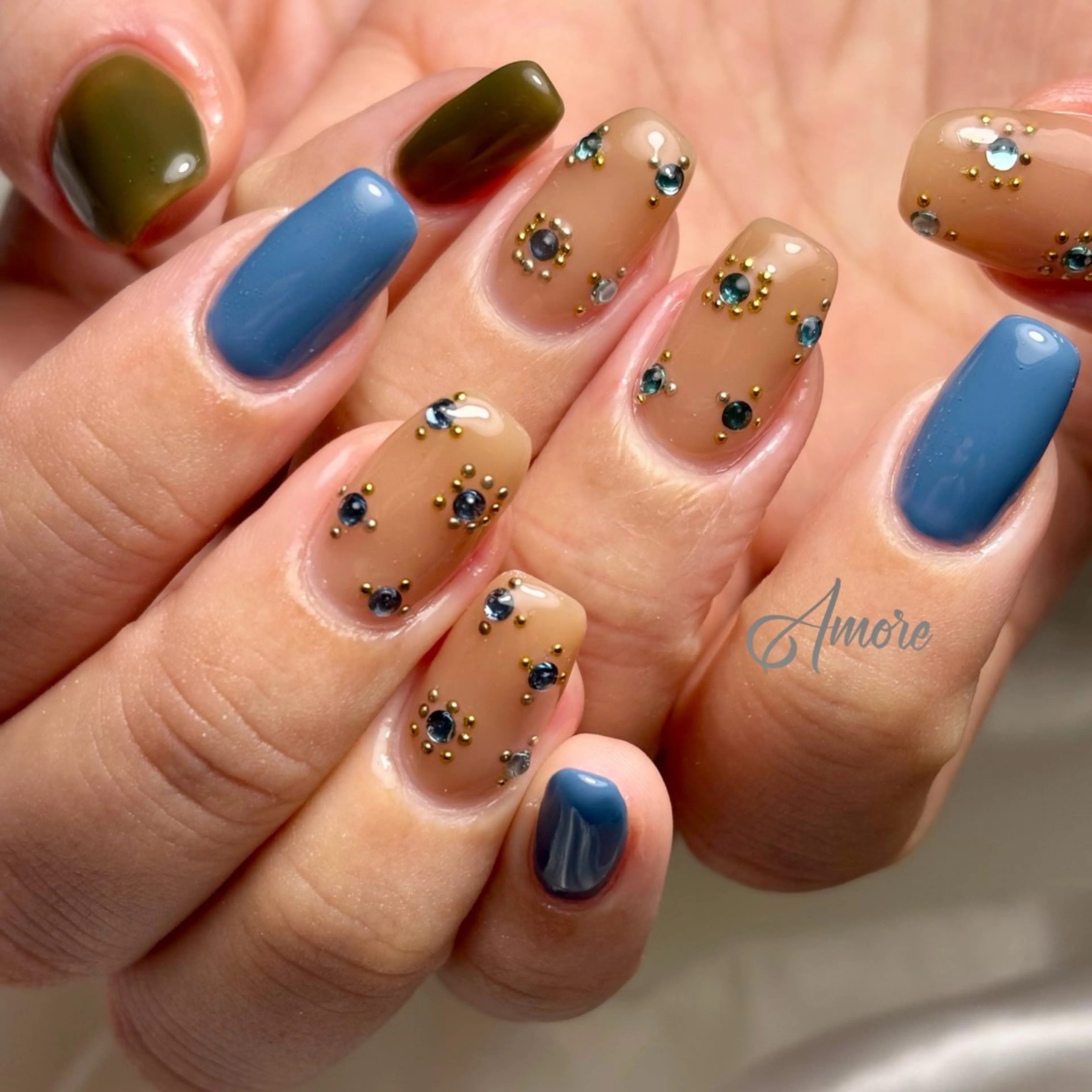 ネイル ジェルネイル キラキラネイル 韓国ネイル マグネットネイル パラジェル You kyehwaのネイルデザイン