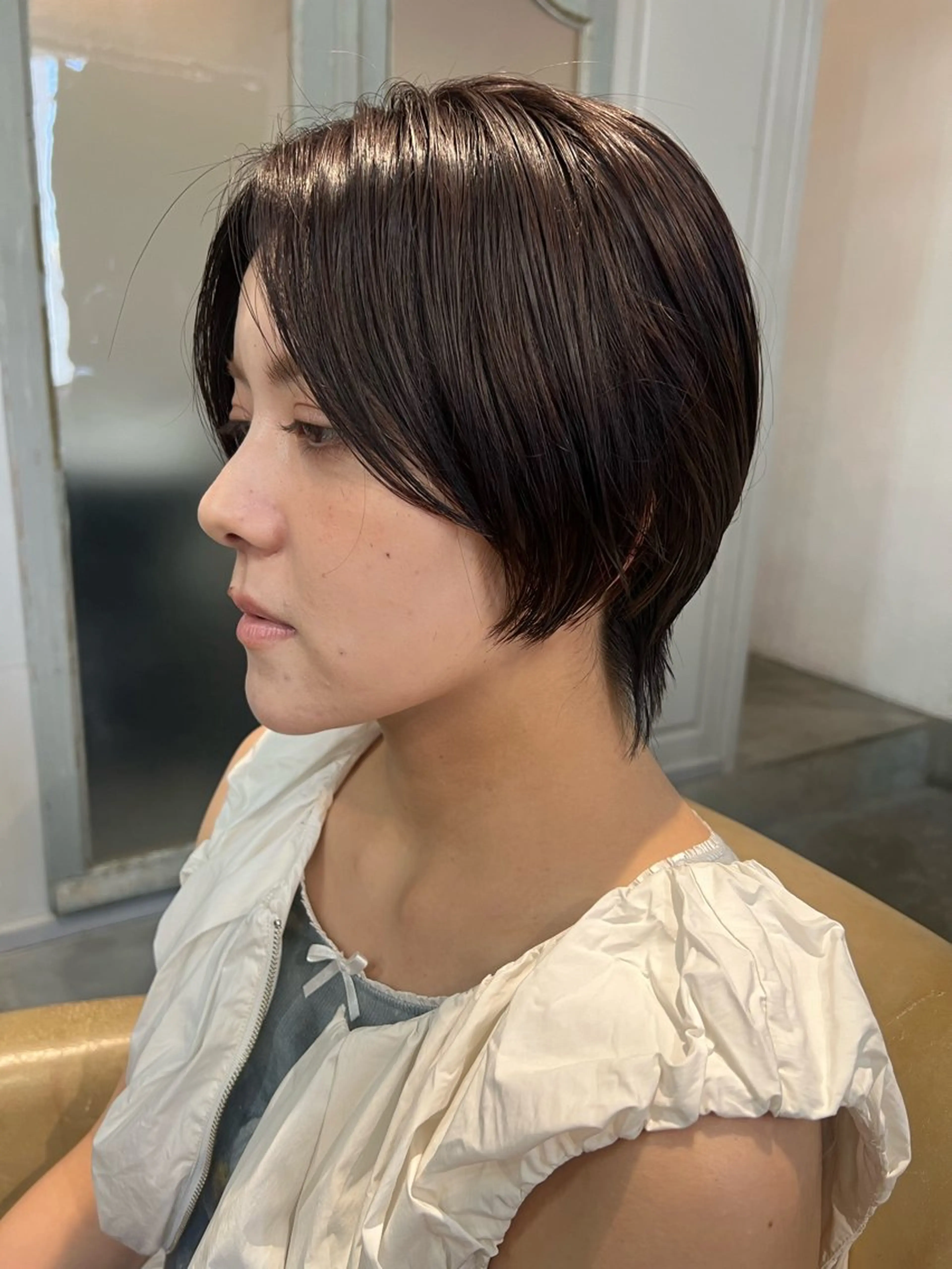 ショート カット 紙屋町ショート /ボブ　パーマ河内蓮のヘアスタイル