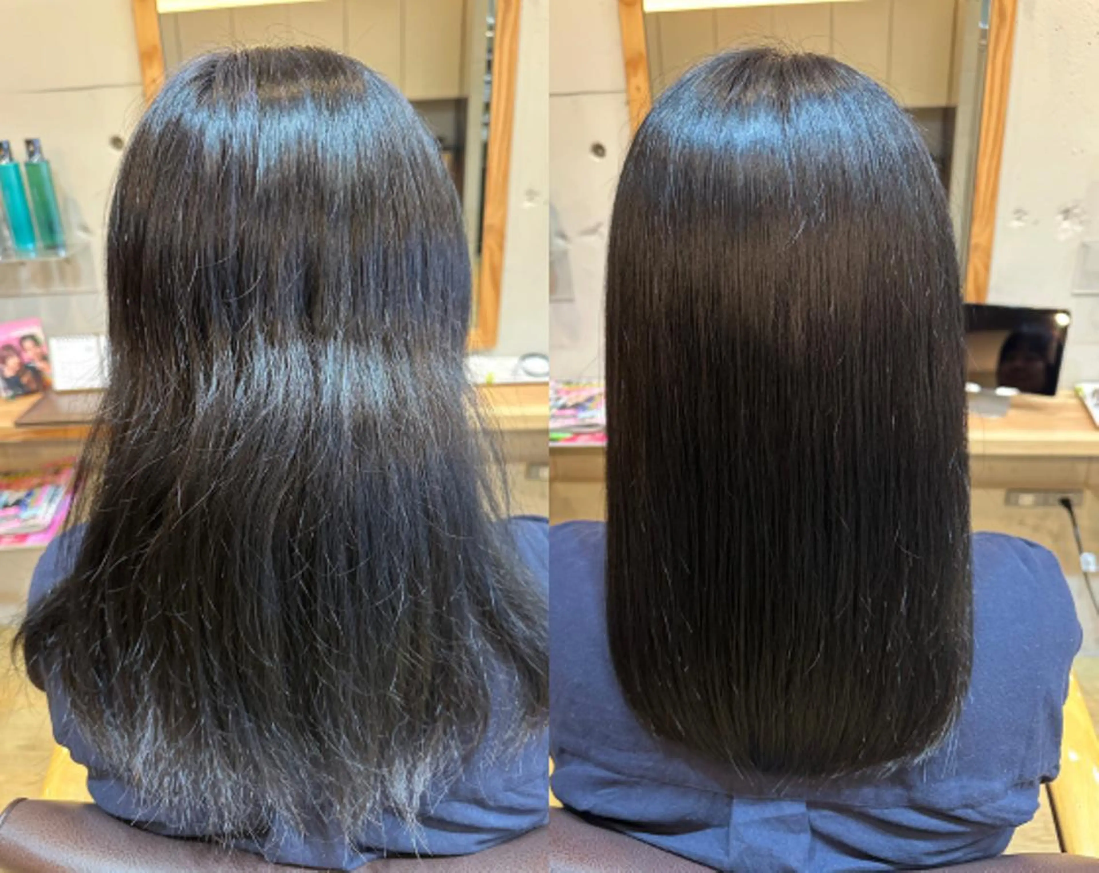 セミロング パーマ 縮毛矯正 【髪質改善】に特化 オリーブオイルクラブのヘアスタイル