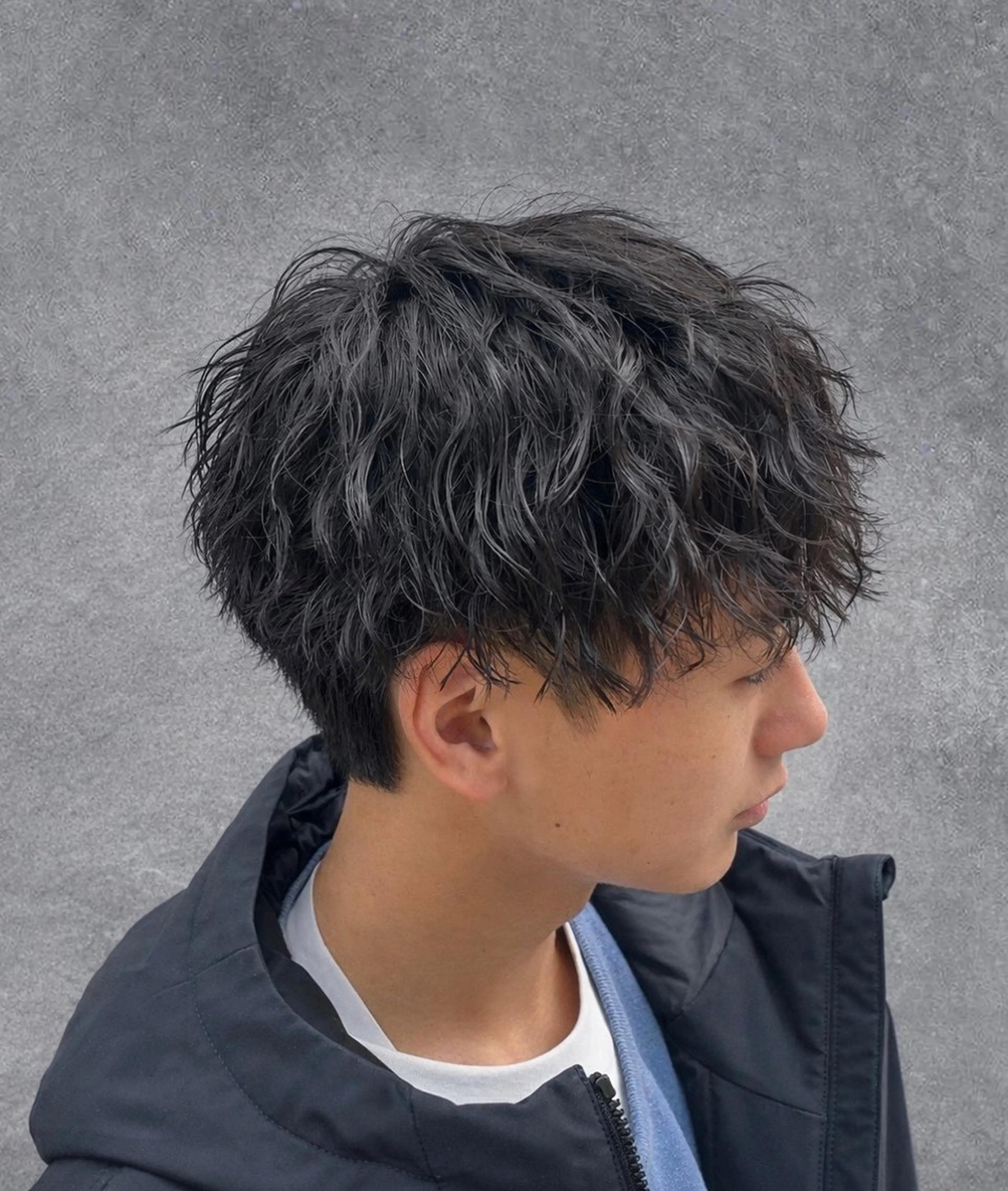 パーマ メンズ カット パーマ メンズ/似合わせ/骨 格矯正/真人のヘアスタイル