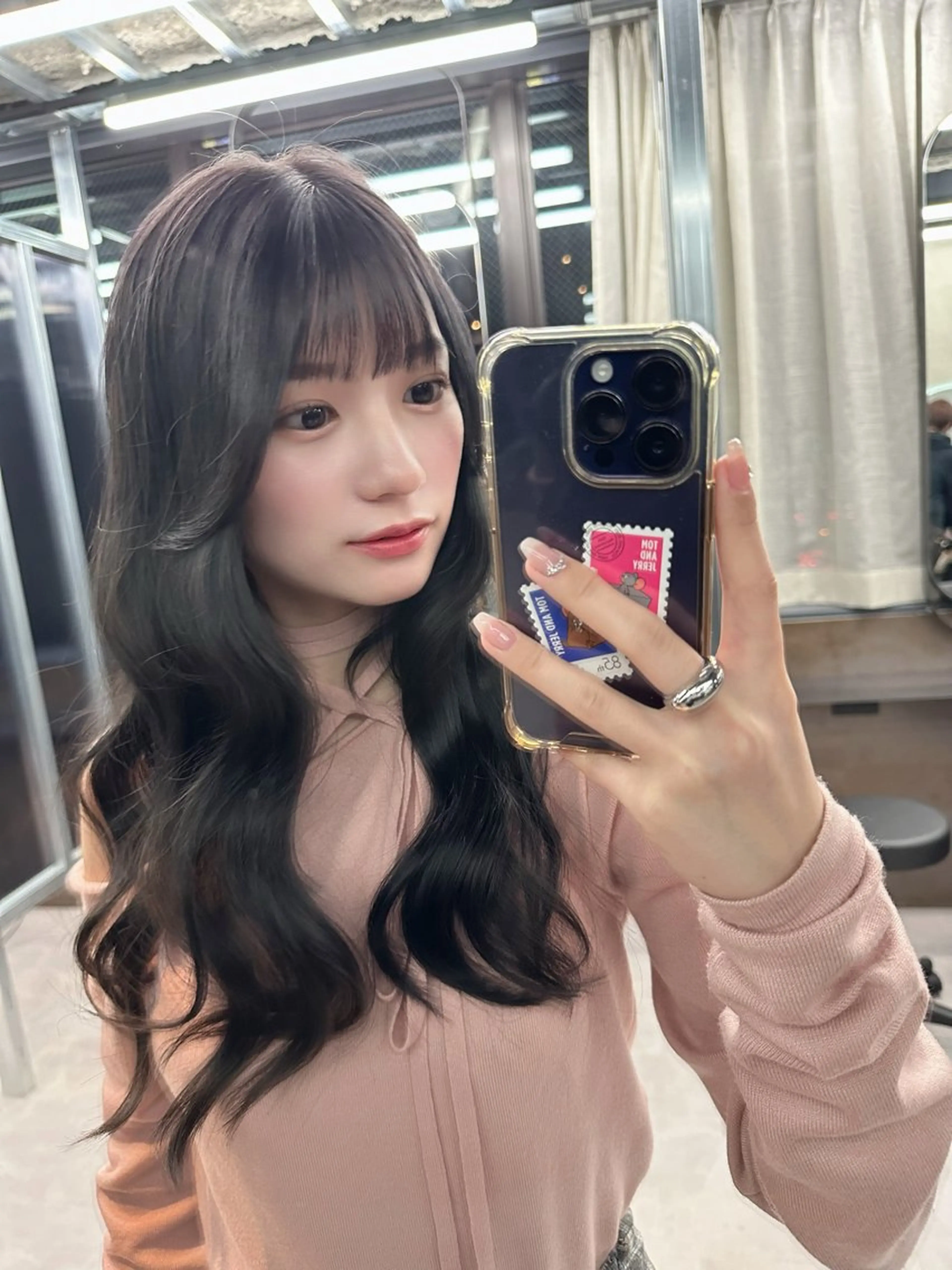 ロング カット ヘアカラー トリートメント 韓国/ワンホンヘア 髪質改善/MaCoのヘアスタイル