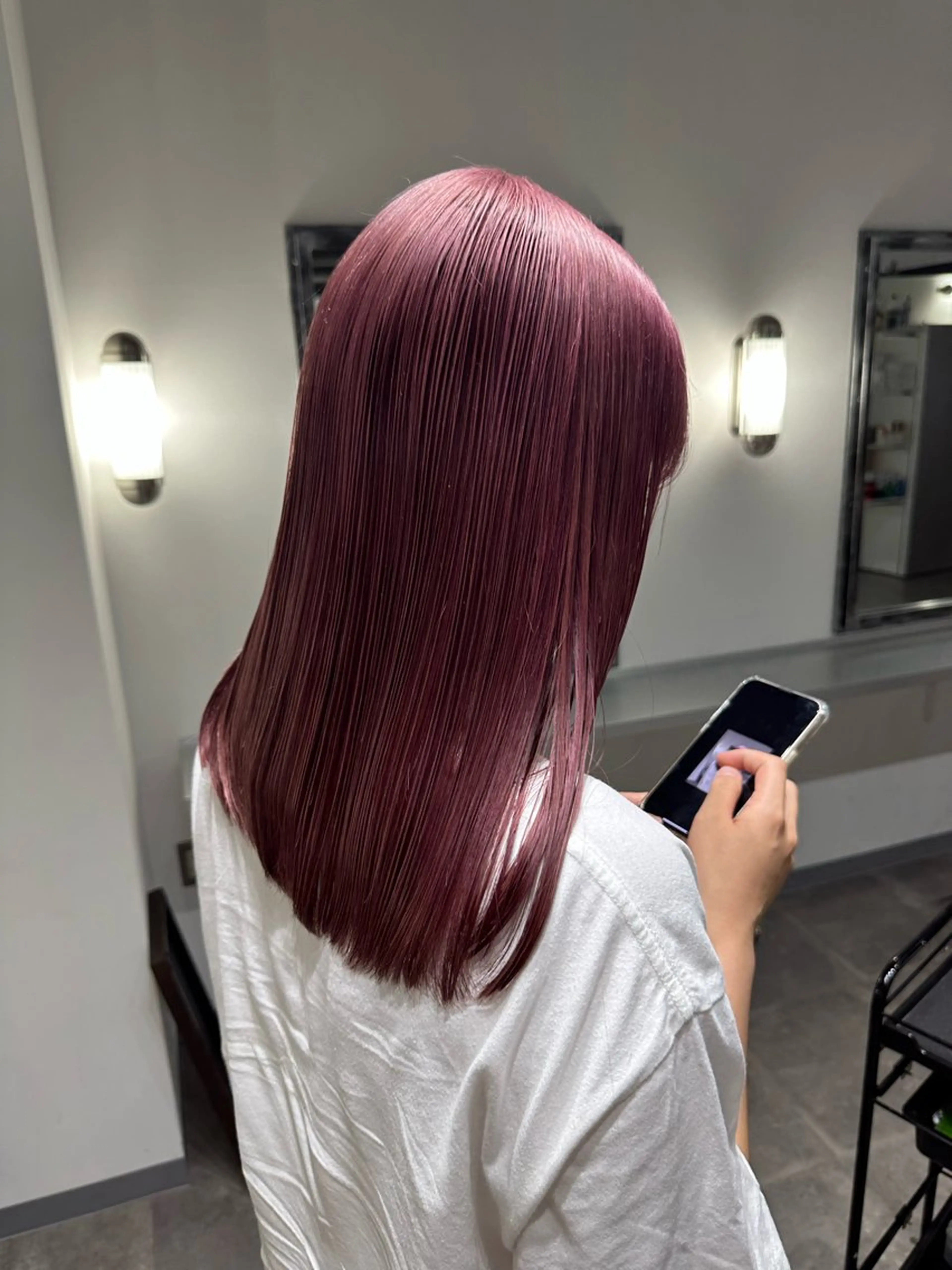 ロング カラー ダブルカラー ピンクカラー 篠崎 佑季のヘアスタイル
