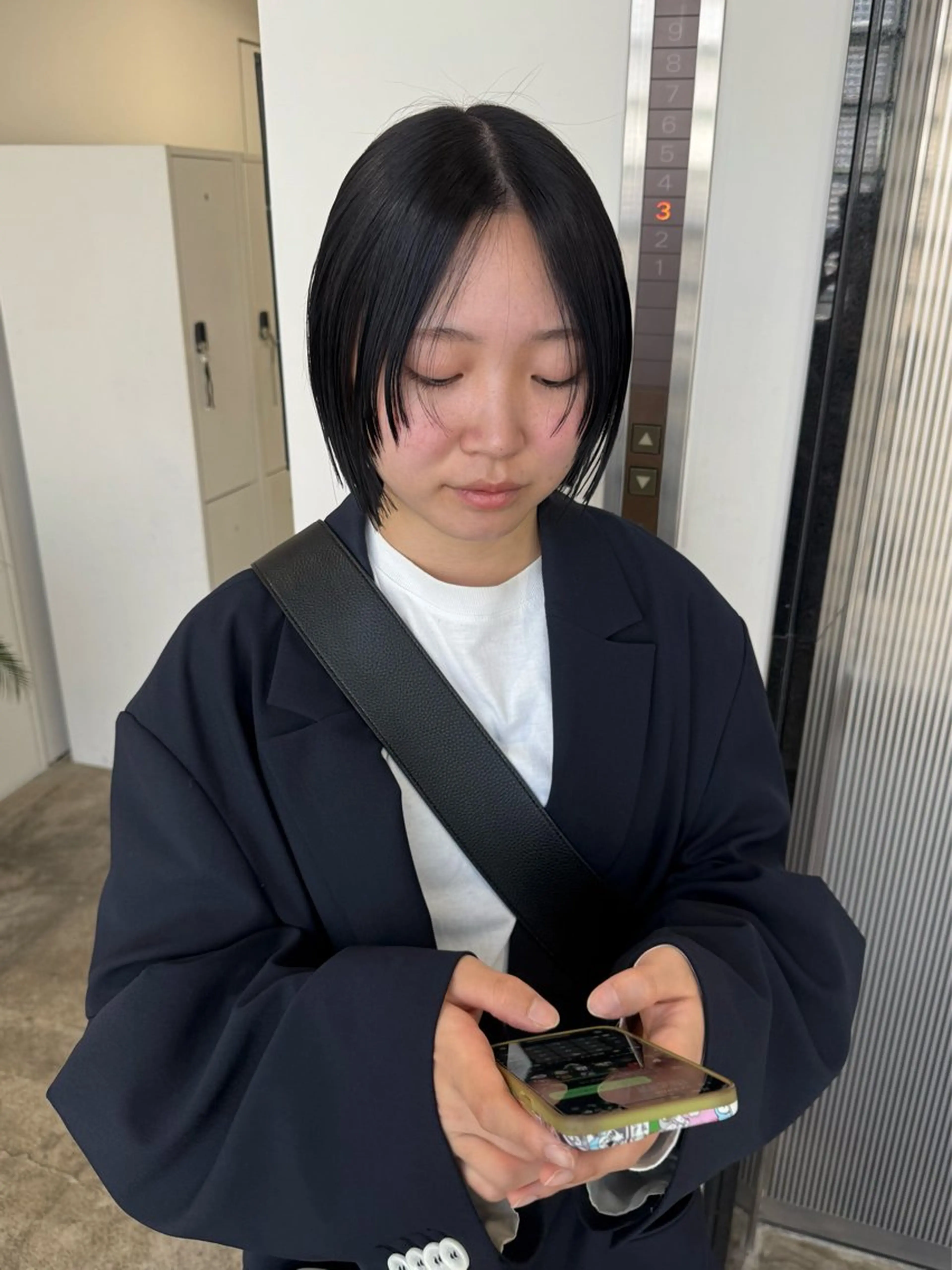 ショート カラー ボブ 顔まわりレイヤー レイヤーカット カット ヘアカラー トリートメント 🟡ひろの/ツヤ カラー/髪質改善🟡のヘアスタイル