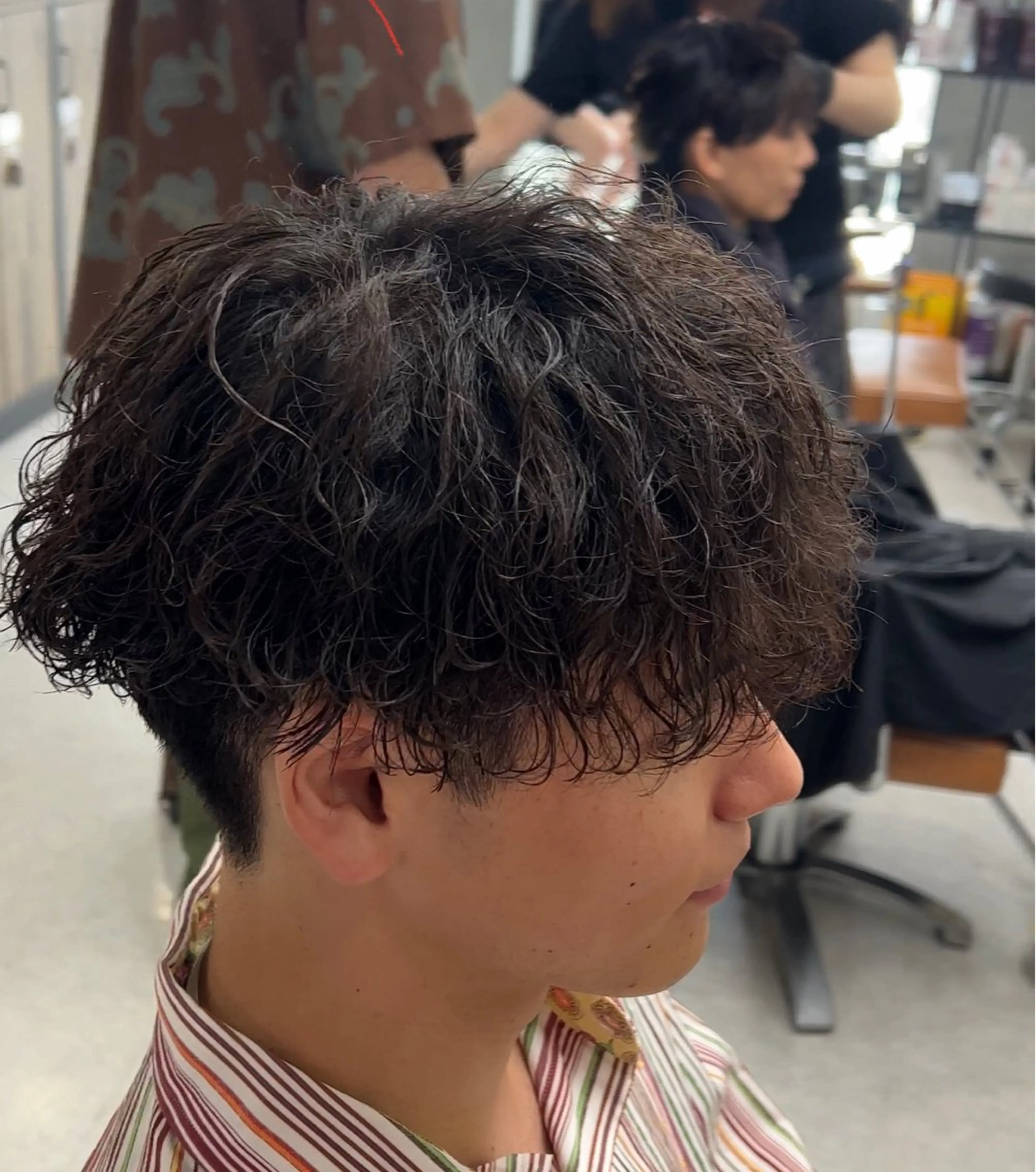 パーマ メンズ カット パーマ トリートメント ヘッドスパ ヘアセット カズキ🌼曲がる縮毛 ／くせ毛パーマのヘアスタイル