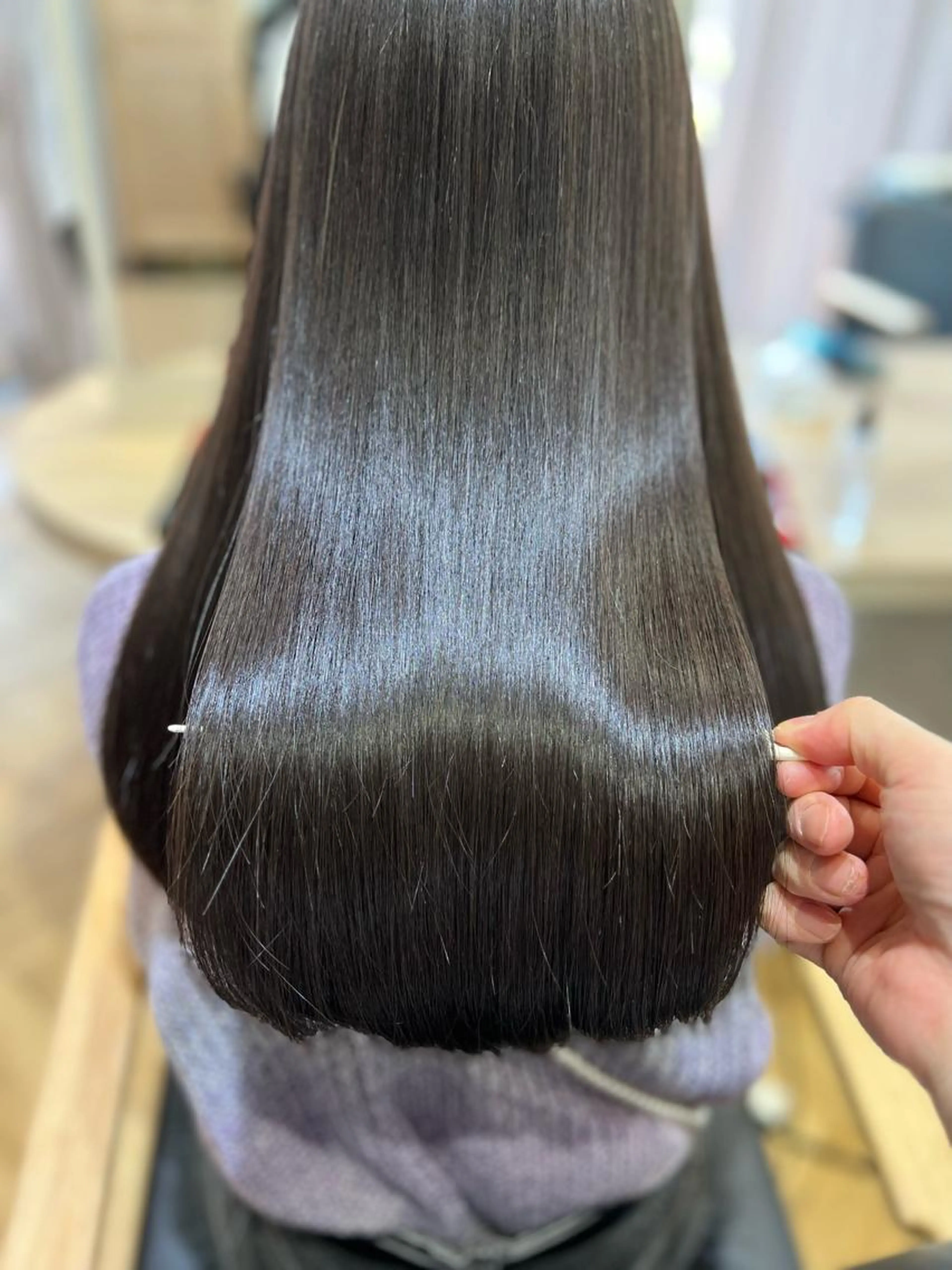 《ストレートにしたい方コレ💜》✨👉縮毛矯正+カット🐵プレミアムストレートのお客様は+2000円で変更可⭕️の写真