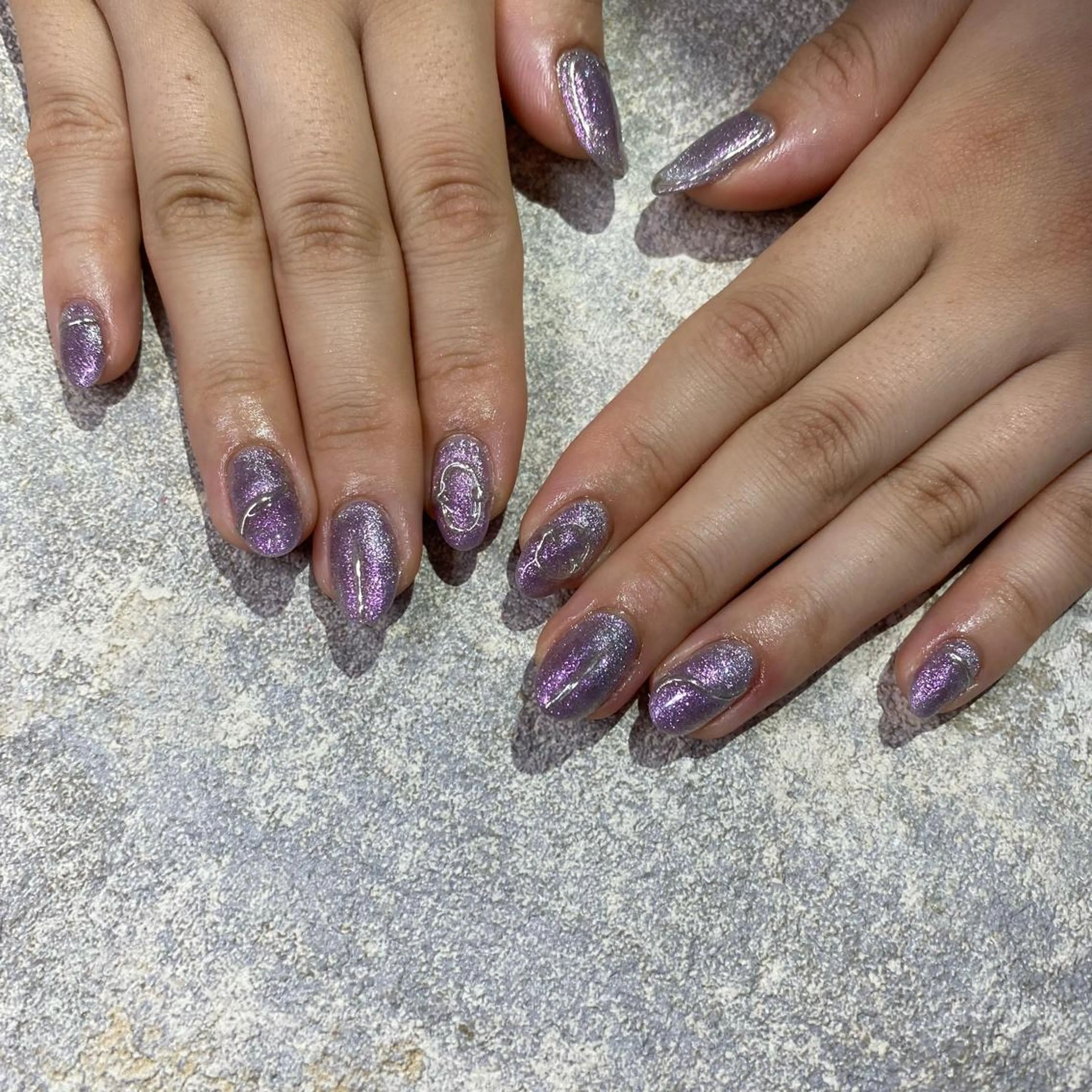 ネイル ハンドネイル Amber21.所属・Nagahama Akariのネイルデザイン