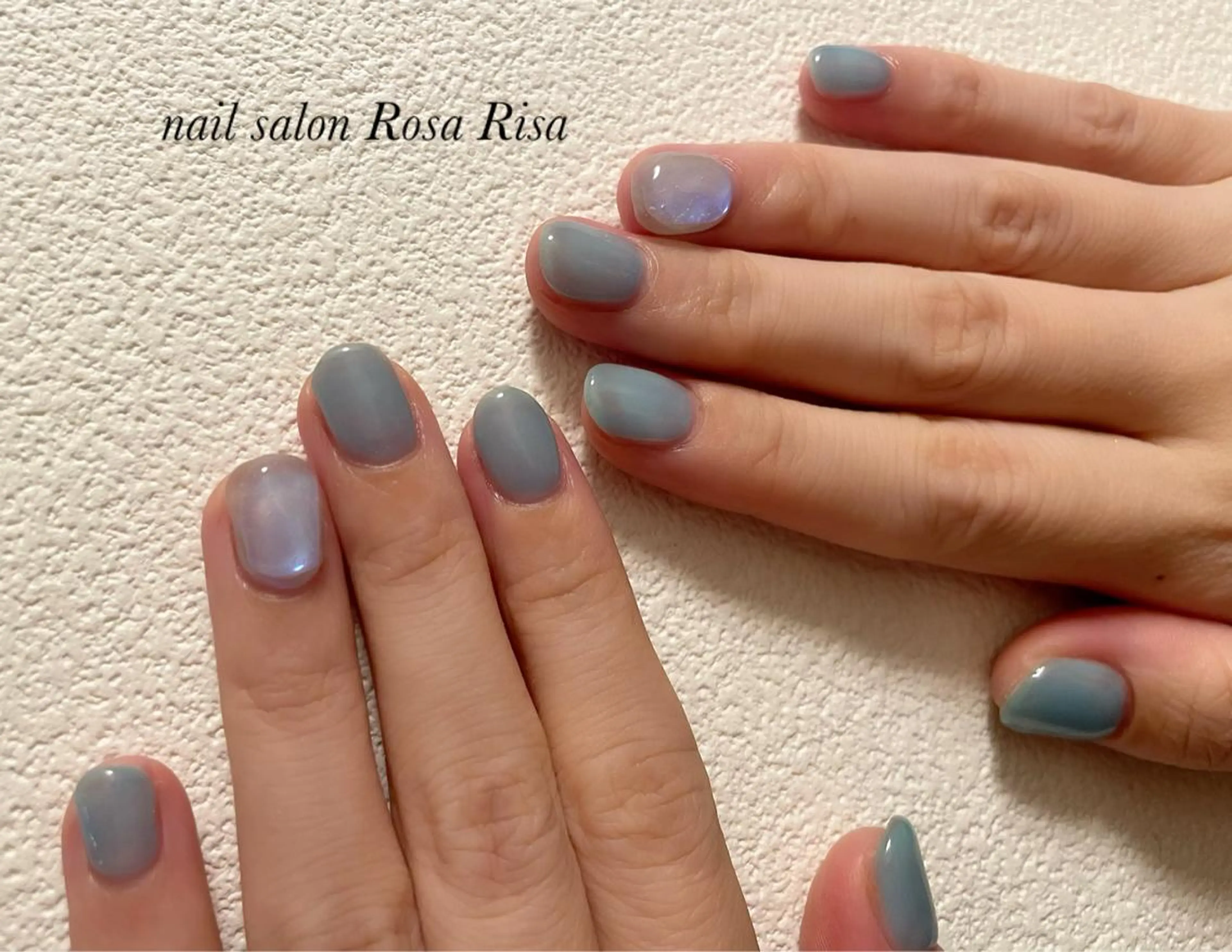 ショート ネイル 氷ネイル・うるうるネイル ハンドネイル ネイルスタジオ シェイクユアハンズのネイルデザイン