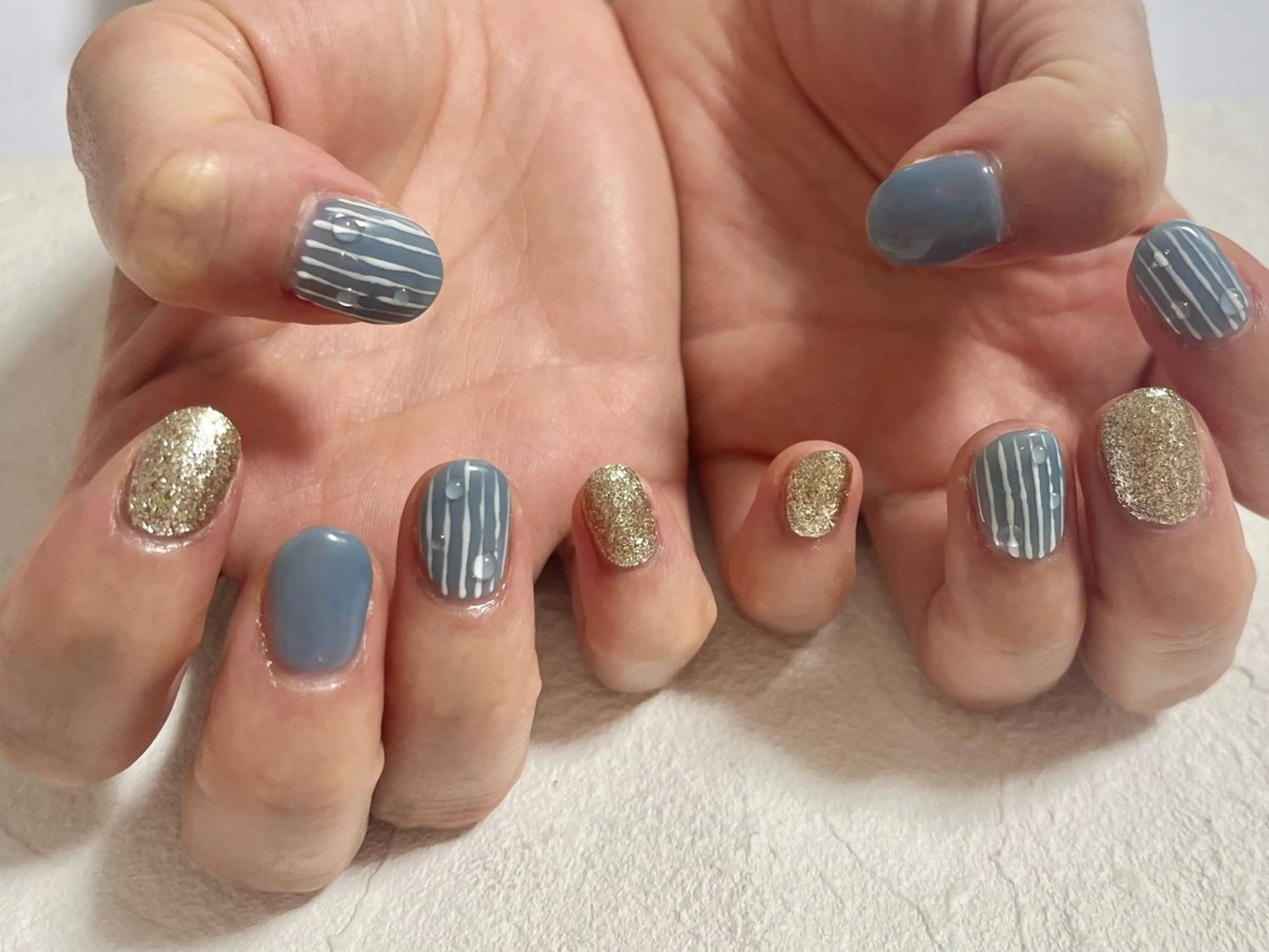 ネイル オーロラネイル フットネイル フレンチネイル ジェルネイル マグネットネイル kiki nail たまプラーザのネイルデザイン