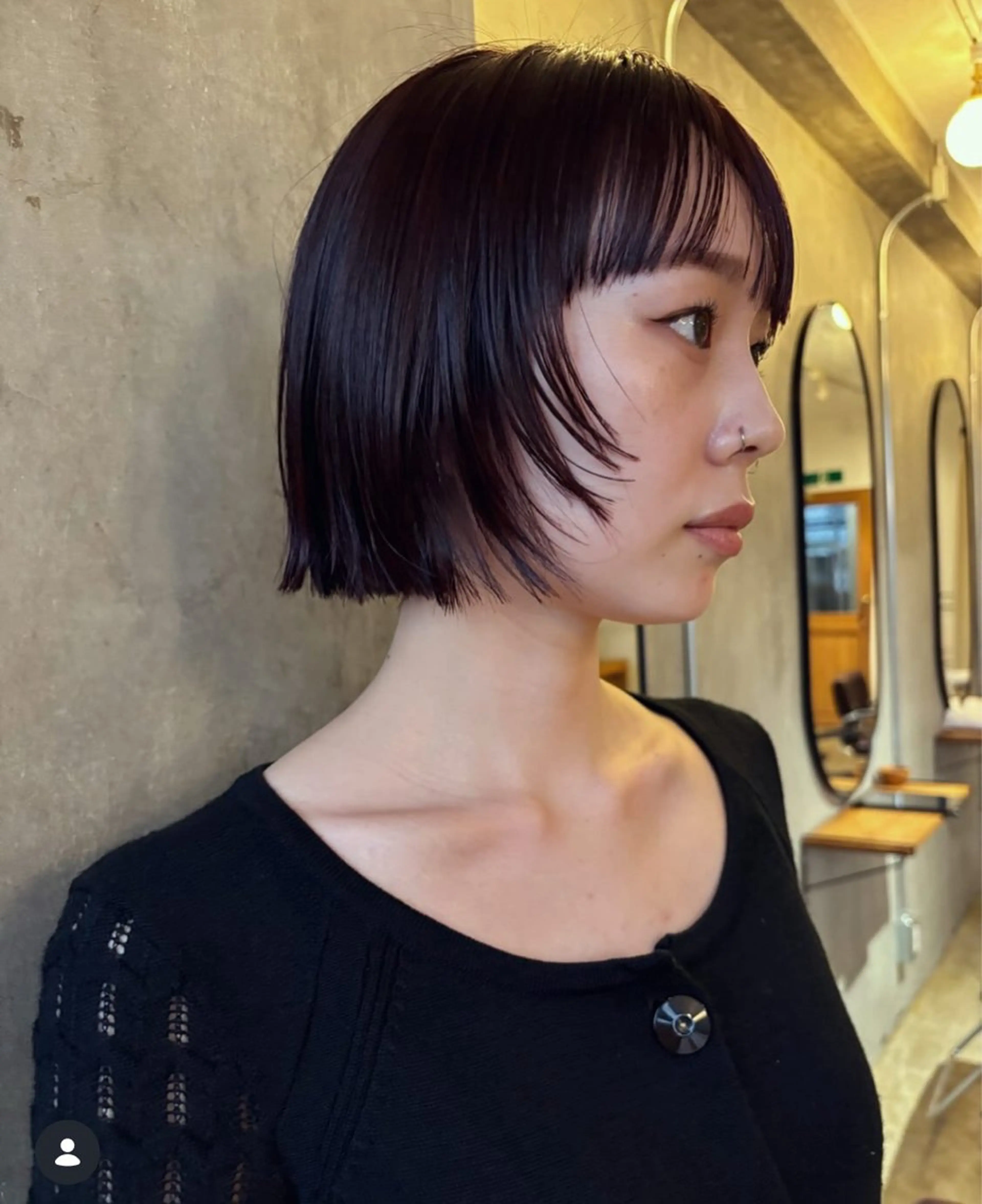 ショート カラー ラベンダーカラー 松崎 めいのヘアスタイル
