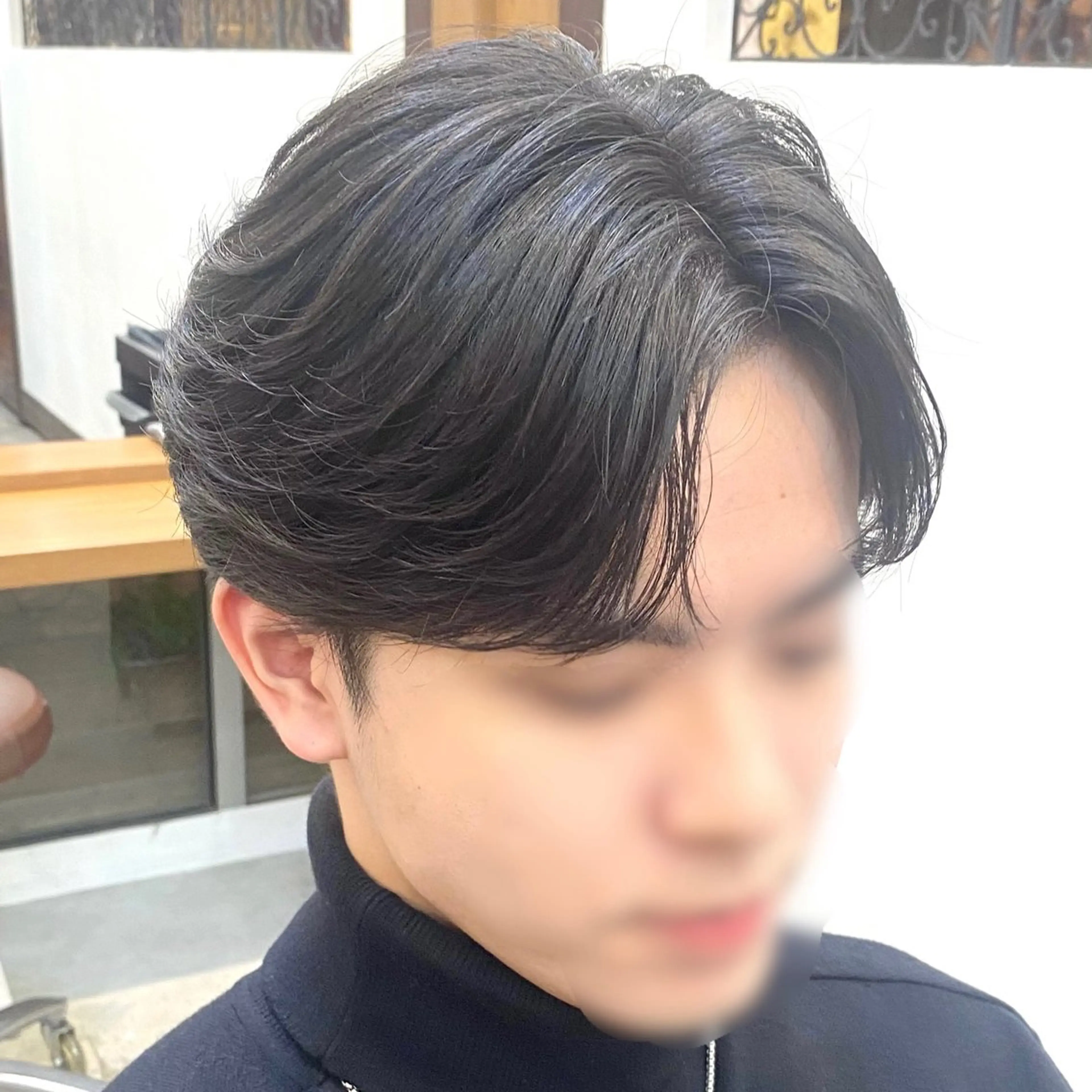 ショート パーマ メンズ センターパート カット パーマ Vicke所属・メンズ専門/韓国風 ❤️‍🔥吉野あいかのヘアスタイル