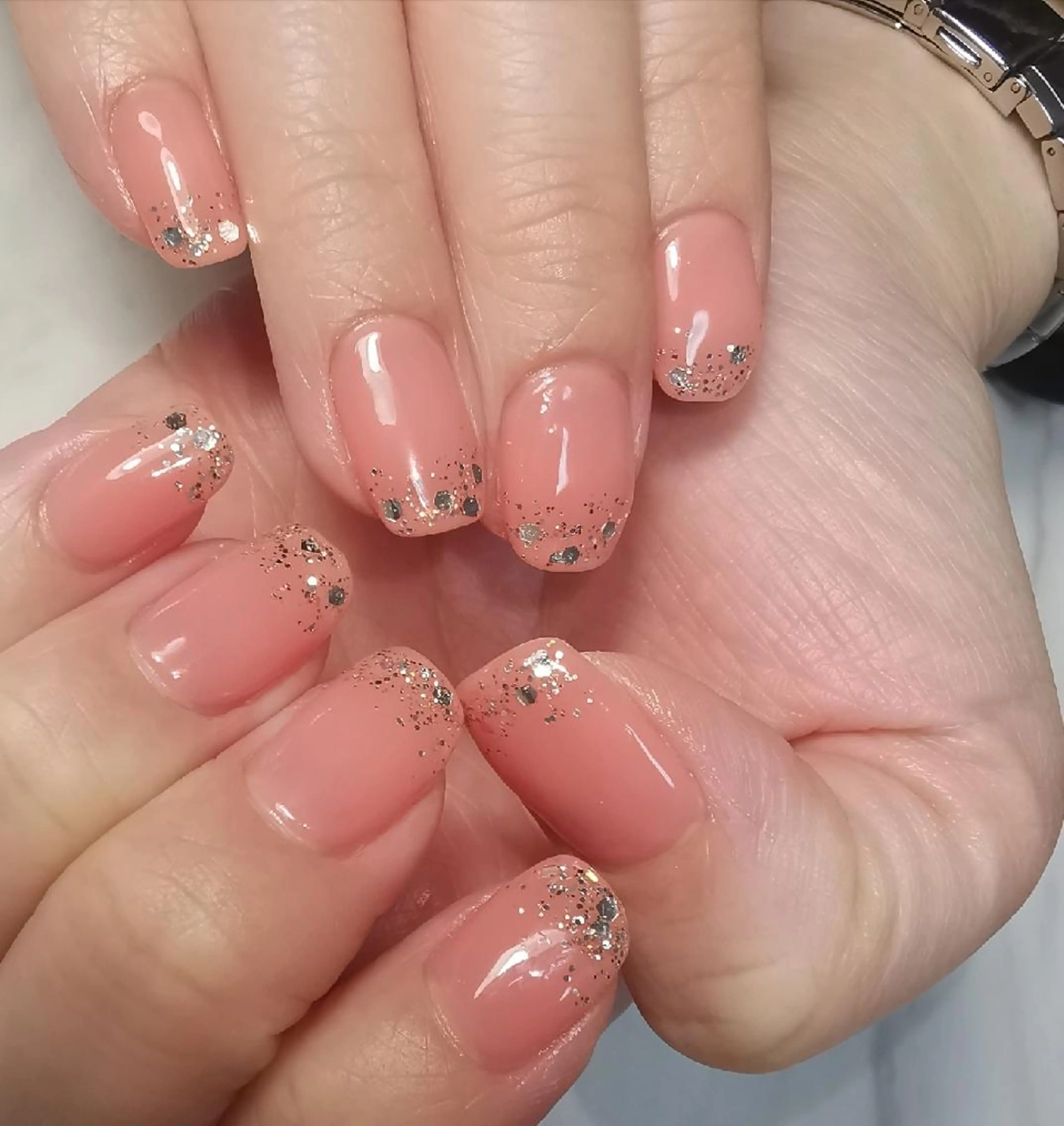 ネイル フレンチネイル ラメ(グリッター) reve あやののネイルデザイン