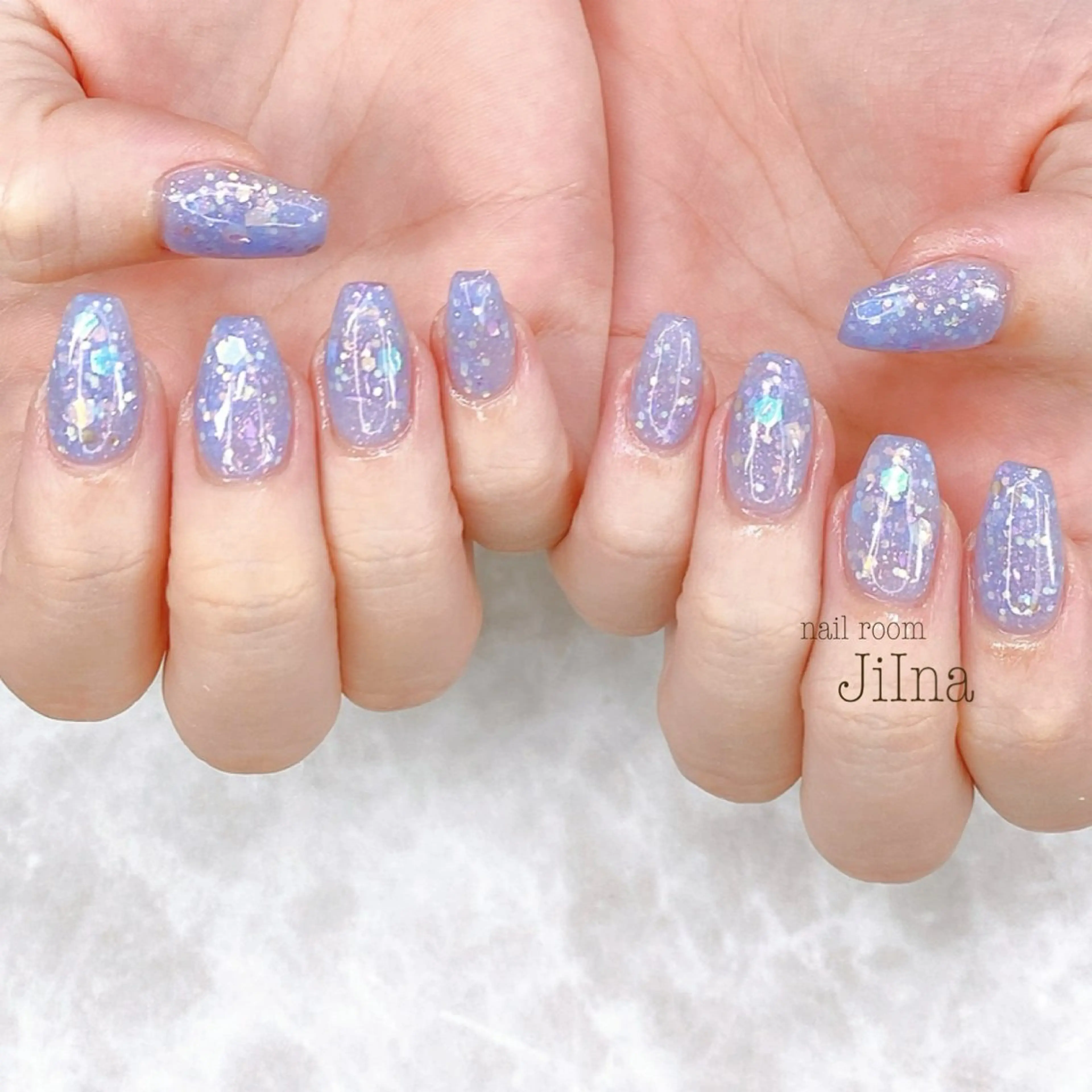 ネイル ワンカラーネイル スカルプネイル JiIna nailのネイルデザイン