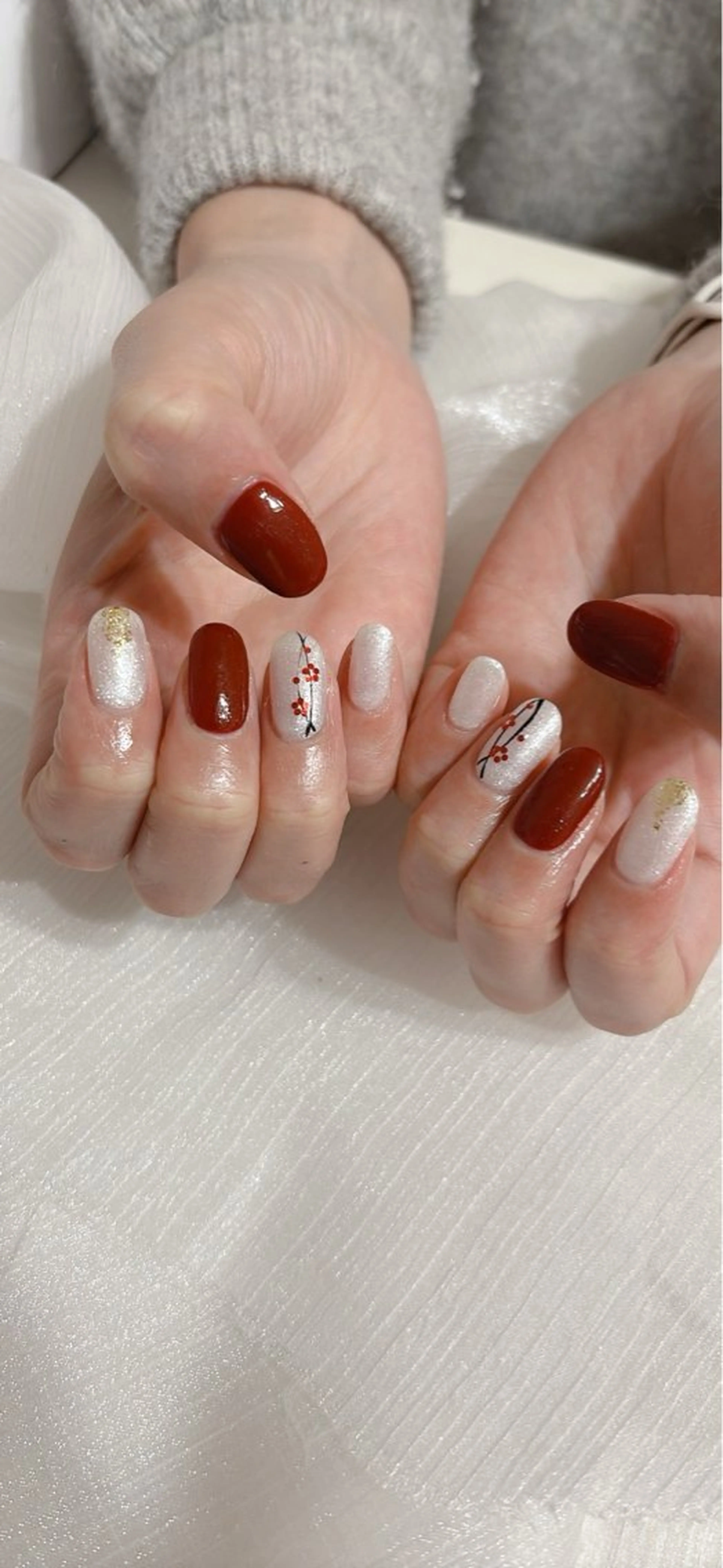 ネイル オーロラネイル フットネイル フレンチネイル ジェルネイル ハート ハンドネイル kikinail 溝の口のネイルデザイン