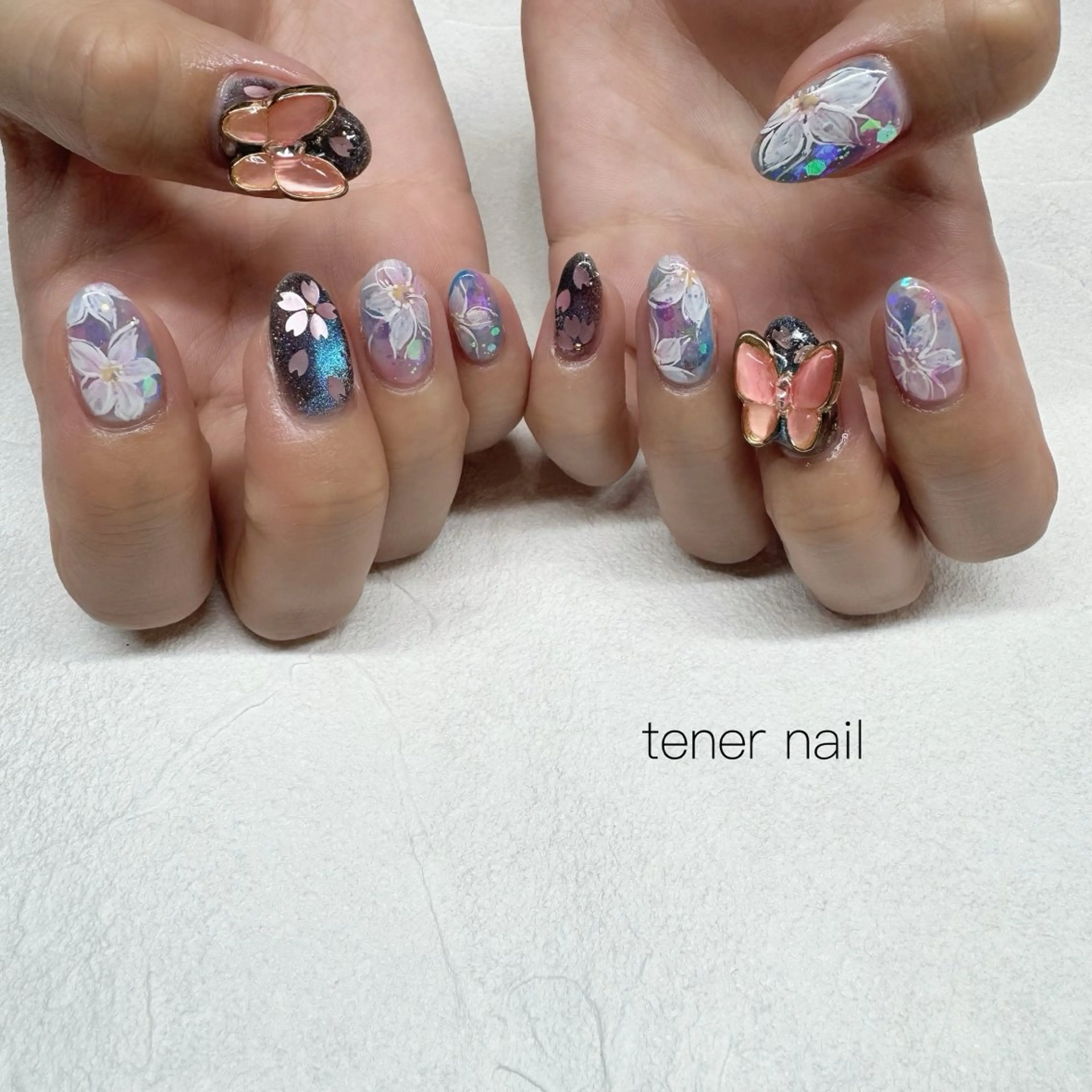 ネイル 桜ネイル ハンドネイル tener  nail  テネルネイル所属・テネルネイル tener nailのネイルデザイン