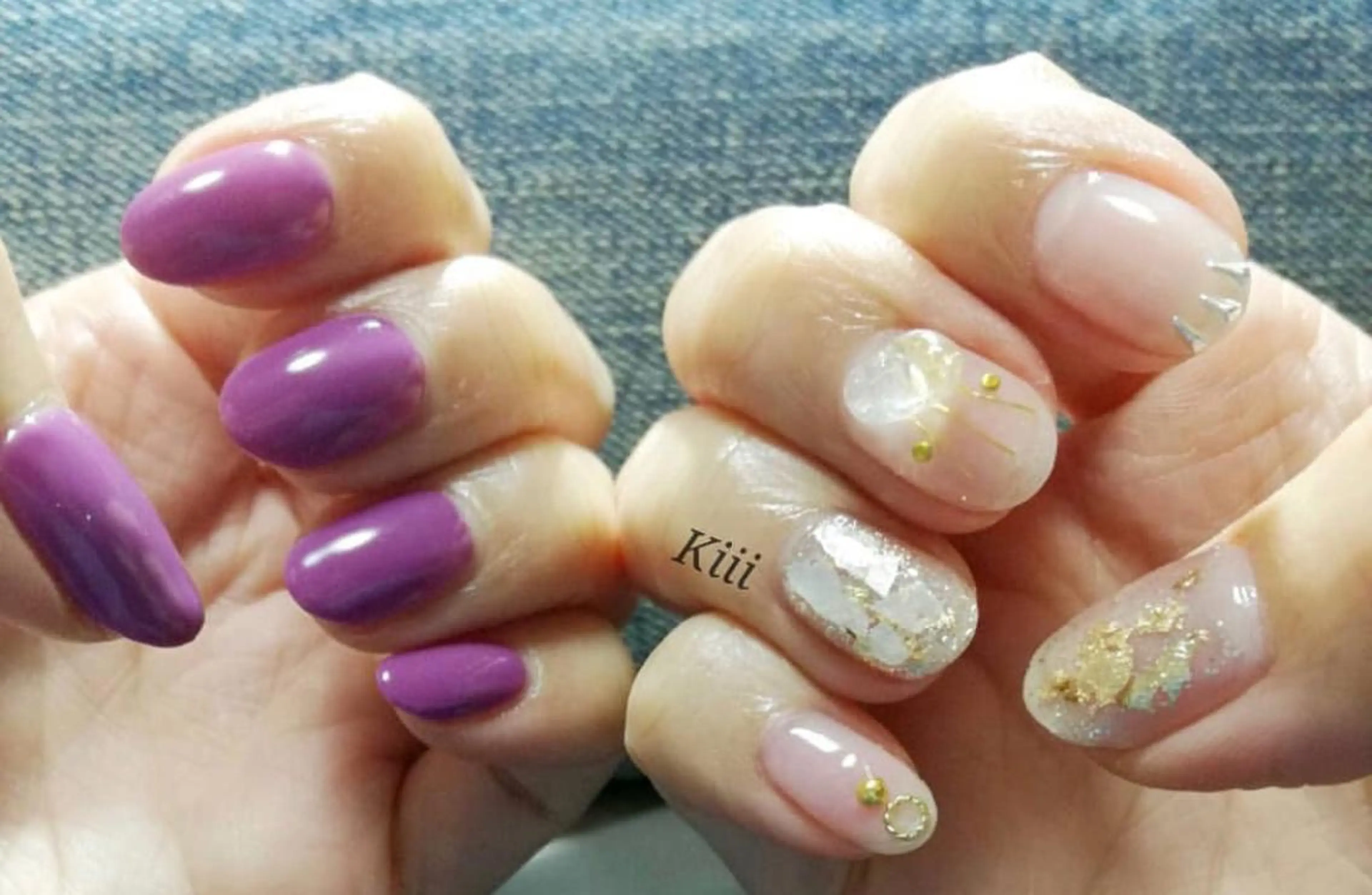 ネイル クリアネイル ワンカラーネイル ハンドネイル フットネイル kiii.__ ✴︎*のネイルデザイン