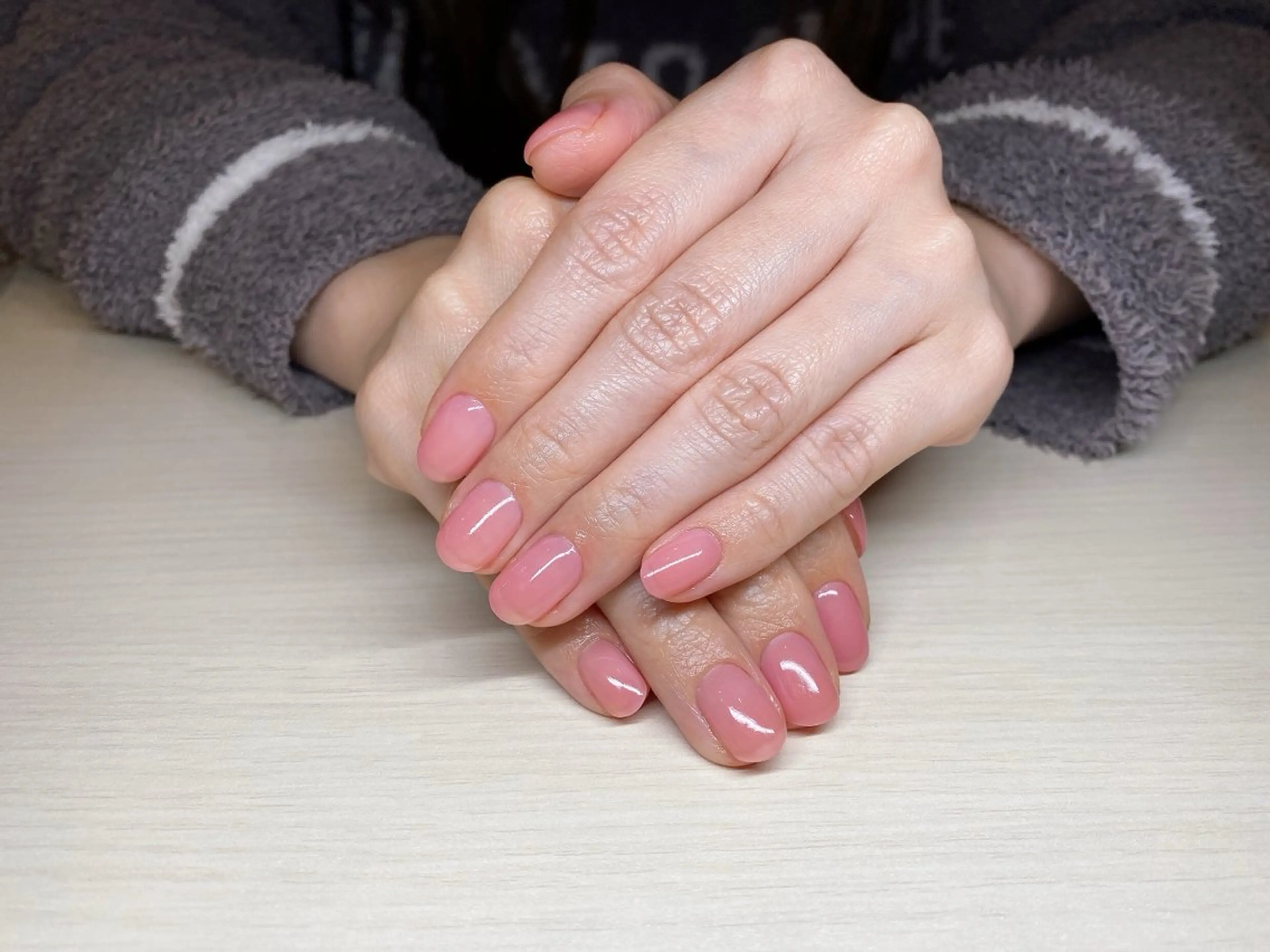ネイル ワンカラーネイル ピンク 齋藤 優花のネイルデザイン