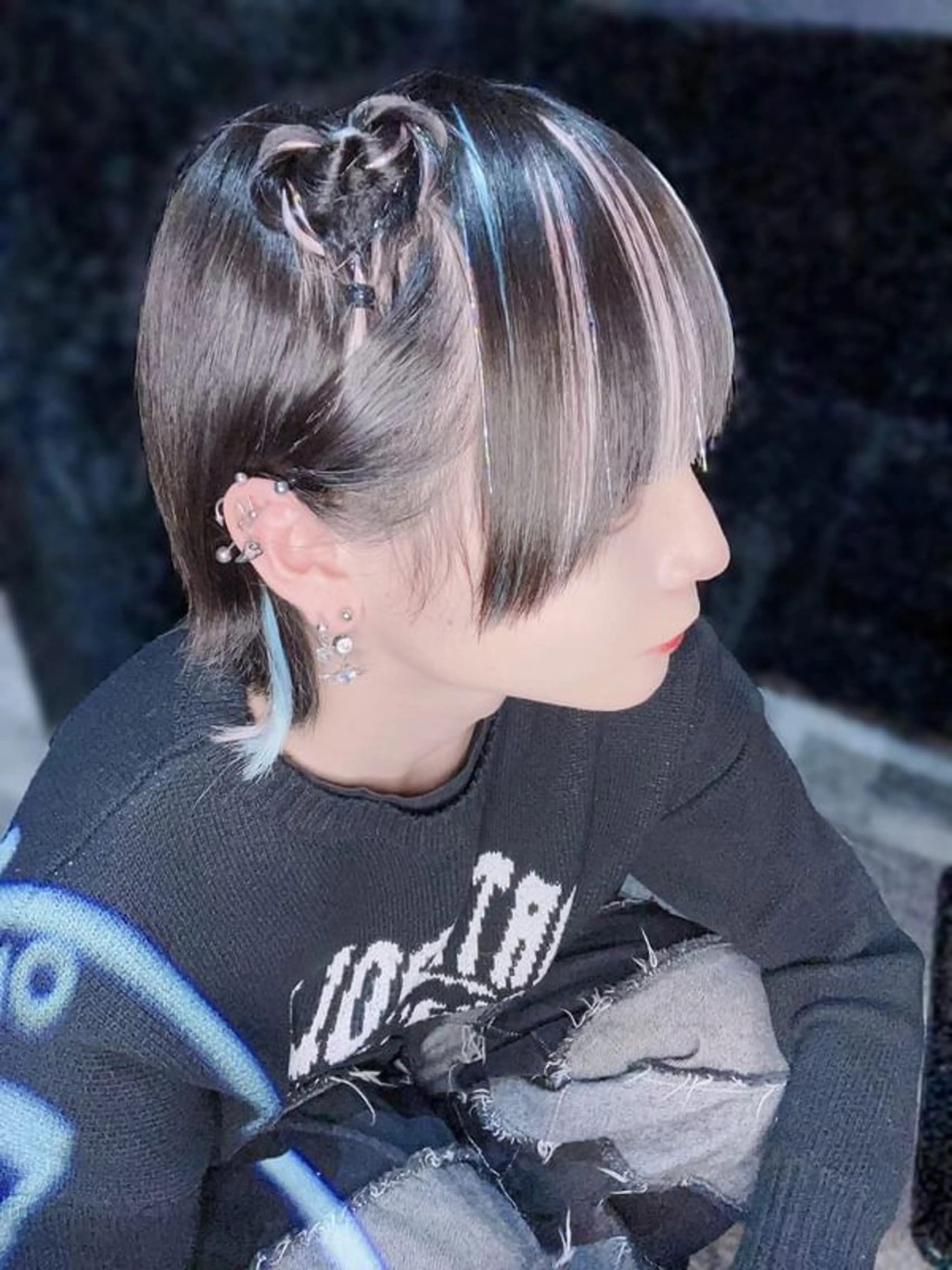 カラー メンズ エクステ ✨最安値✨エクステ カラー🌼つきな🌼のヘアスタイル