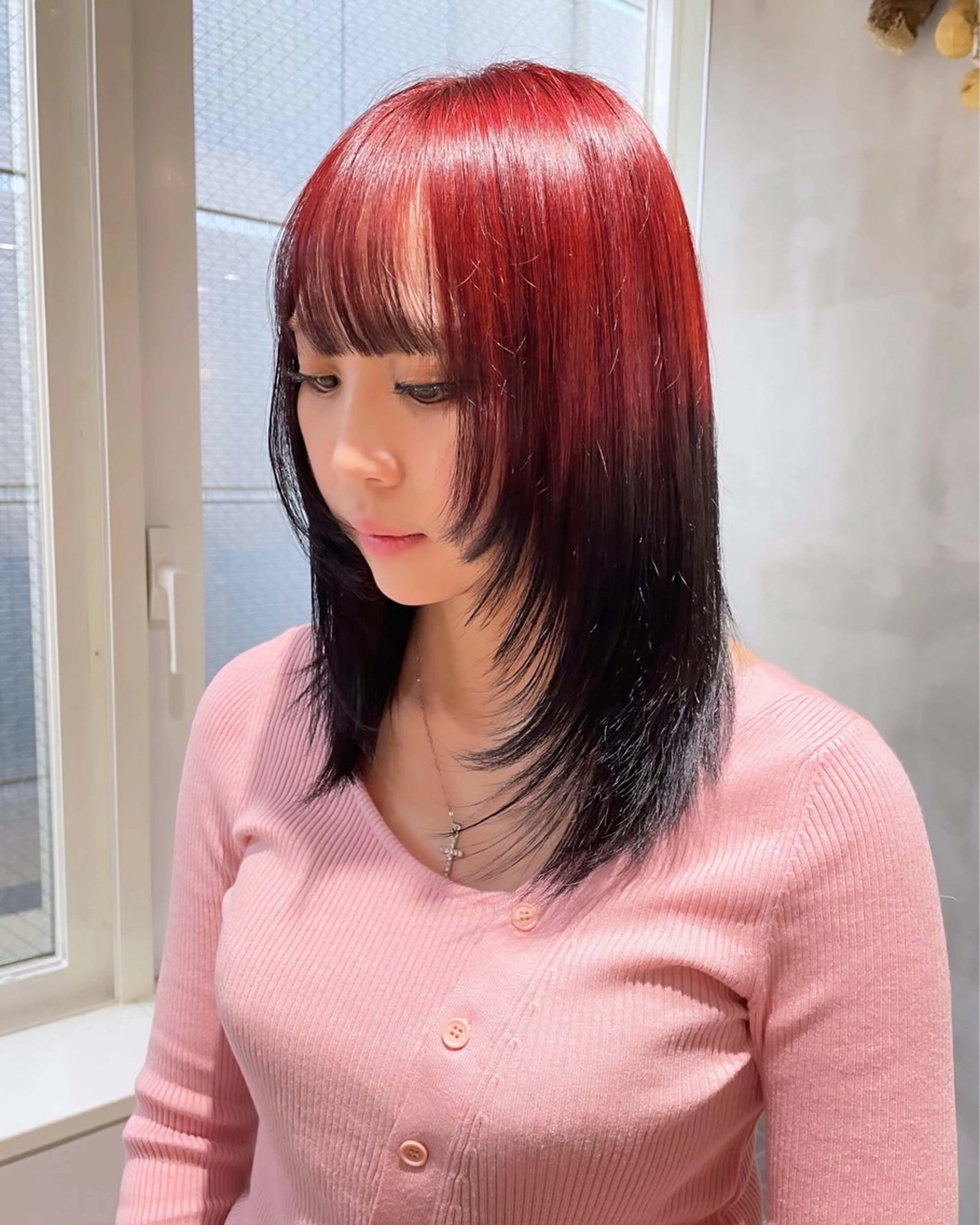 セミロング カラー ヘアアレンジ 🎀プルエクステ みまひかる🎀のヘアスタイル